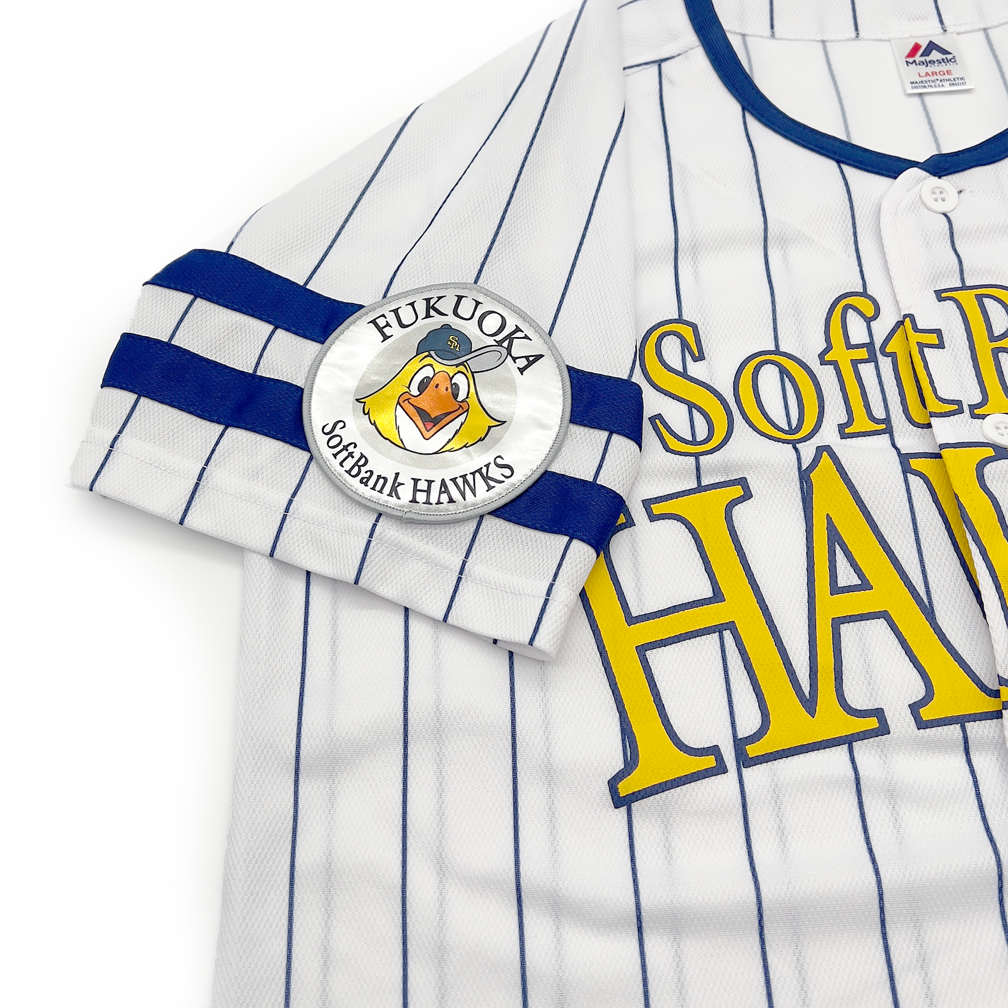 Limited Majestic Japan Fukuoka Softbank Hawks Baseball Jersey 2022 White