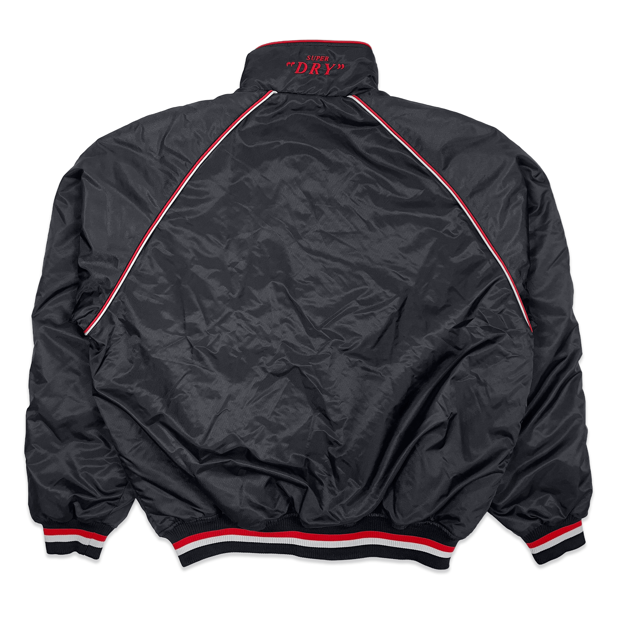Vintage 1990s Japan Asahi Super Dry Stadium Bomber Jacket Black - Sugoi JDM