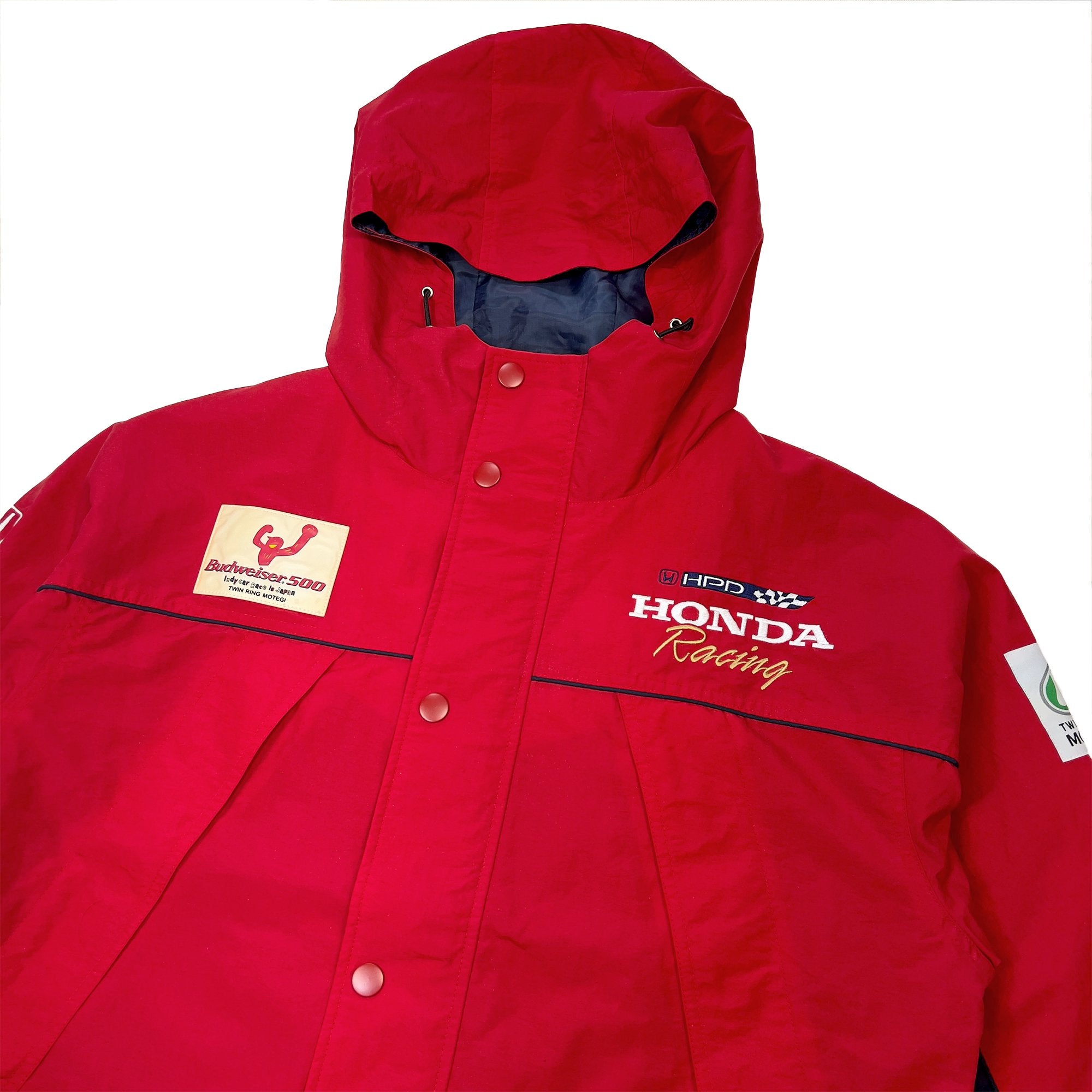 Vintage 90s HPD Honda Racing CART Budweiser Twin Motegi Ring Jacket - Sugoi JDM