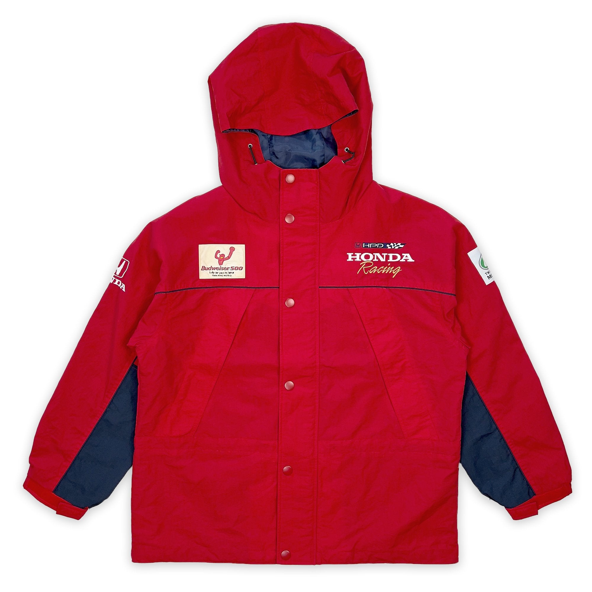 Vintage 90s HPD Honda Racing CART Budweiser Twin Motegi Ring Jacket - Sugoi JDM