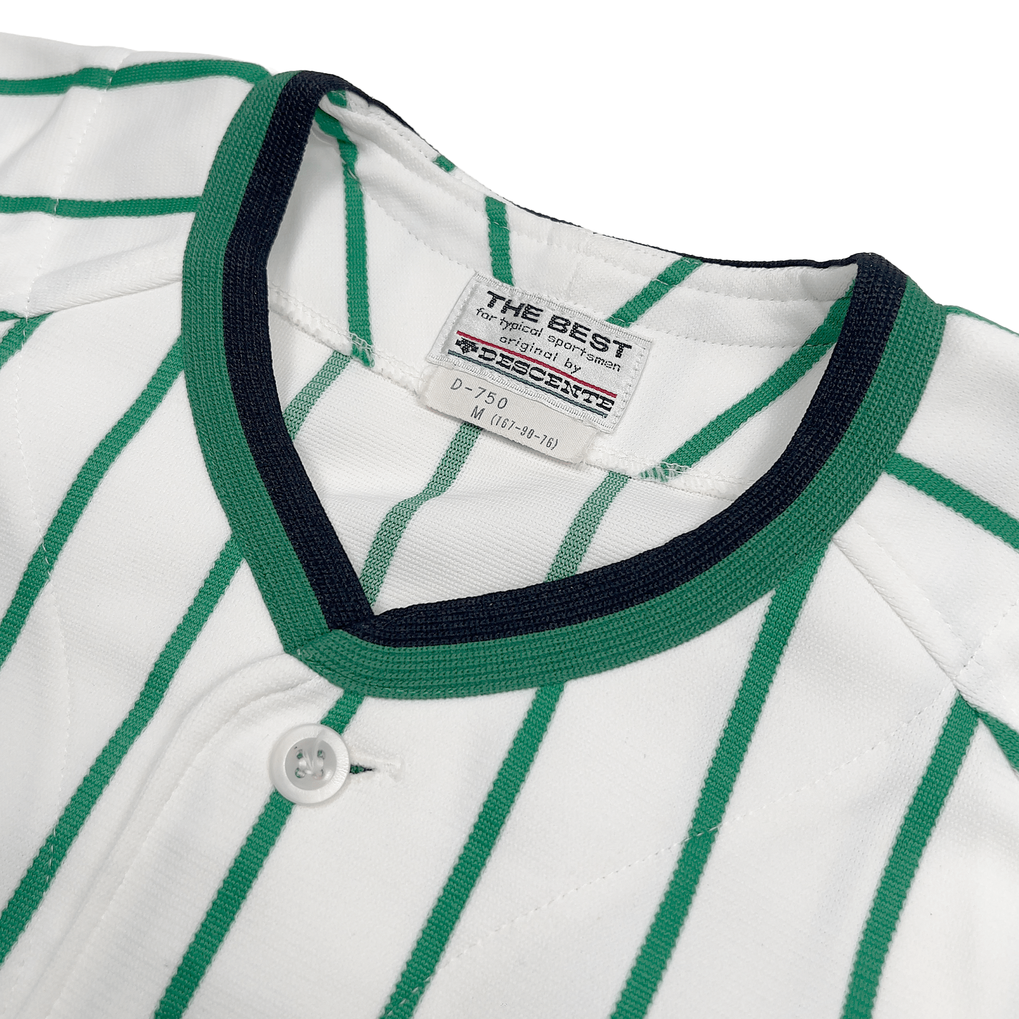 Vintage Descente Toyota Matsuhidai Japan Baseball Jersey 1980s Green Pinstripe - Sugoi JDM
