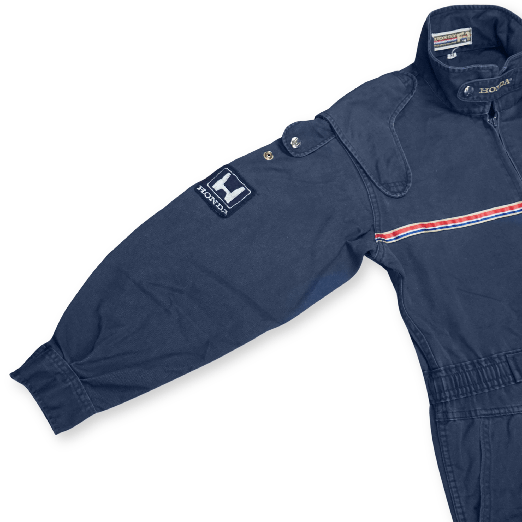 Vintage JDM Honda Racing Team World Grand Prix F1 Pit Crew Coveralls Tsunagi Blue - Sugoi JDM