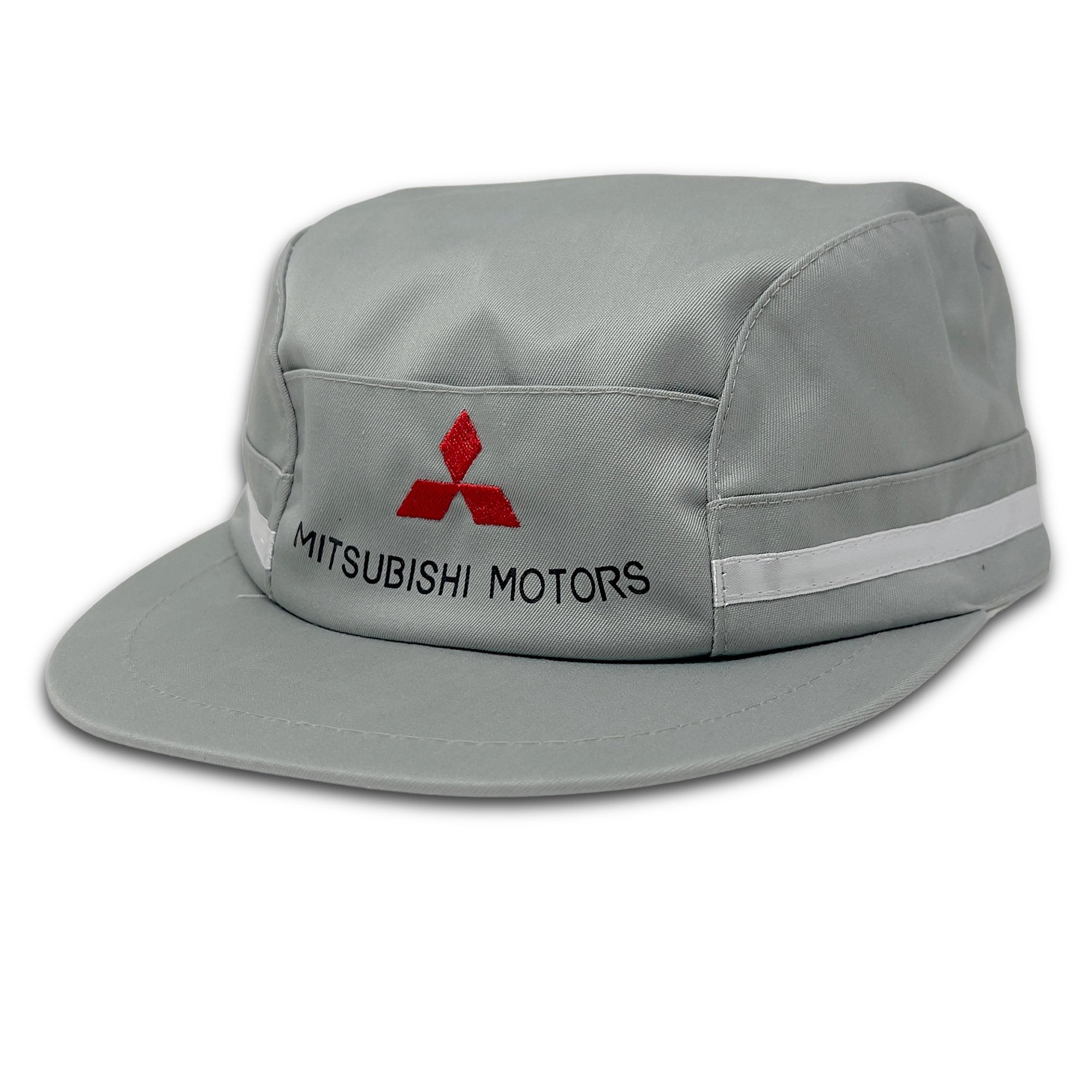 Vintage Showa Era Deadstock JDM Mitsubishi Motors Japan Mechanic Hat Grey - Sugoi JDM