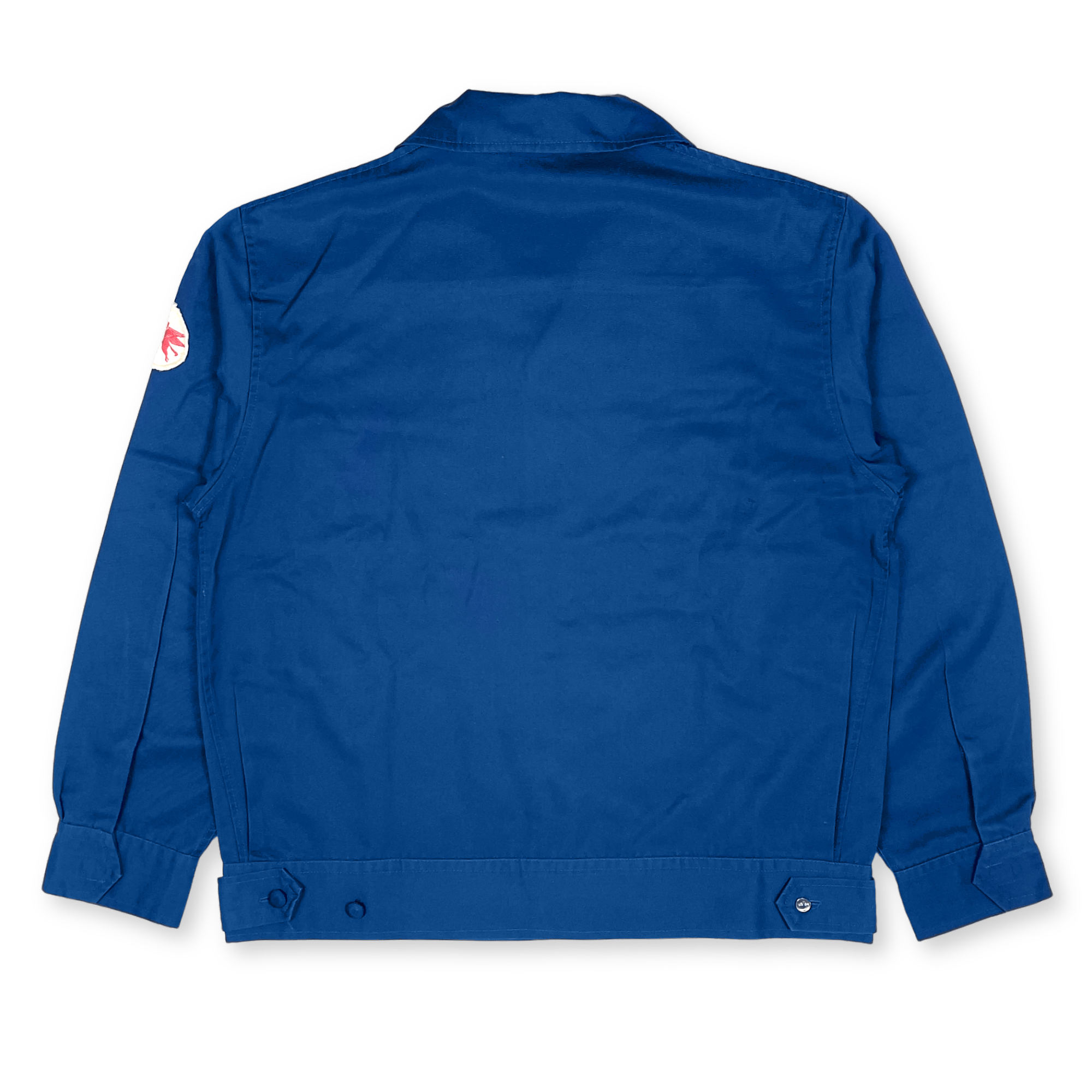 Vintage Showa Era JDM Japan Exxon Mobile Mechanic Staff Jacket Blue - Sugoi JDM