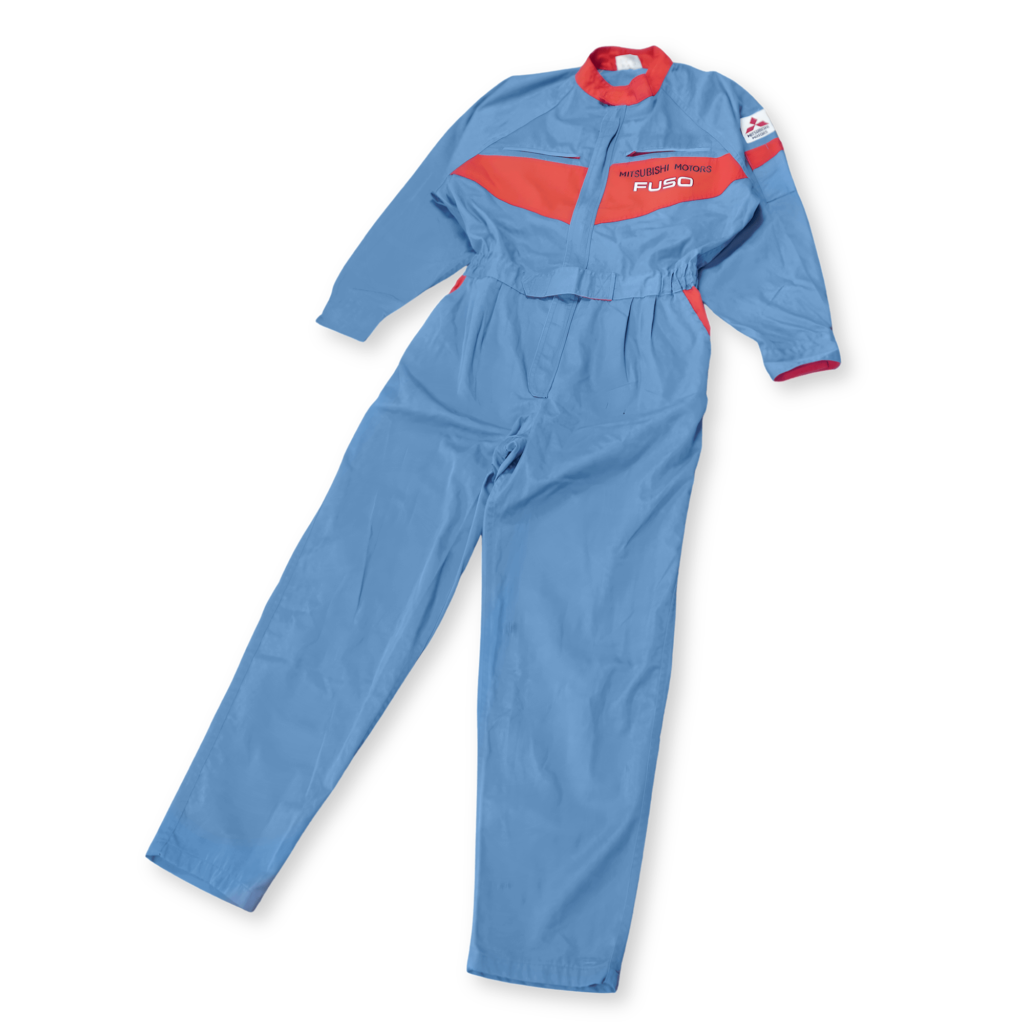 Vintage Showa JDM Mitsubishi Heavy Industries Fuso Coveralls Tsunagi Blue - Sugoi JDM