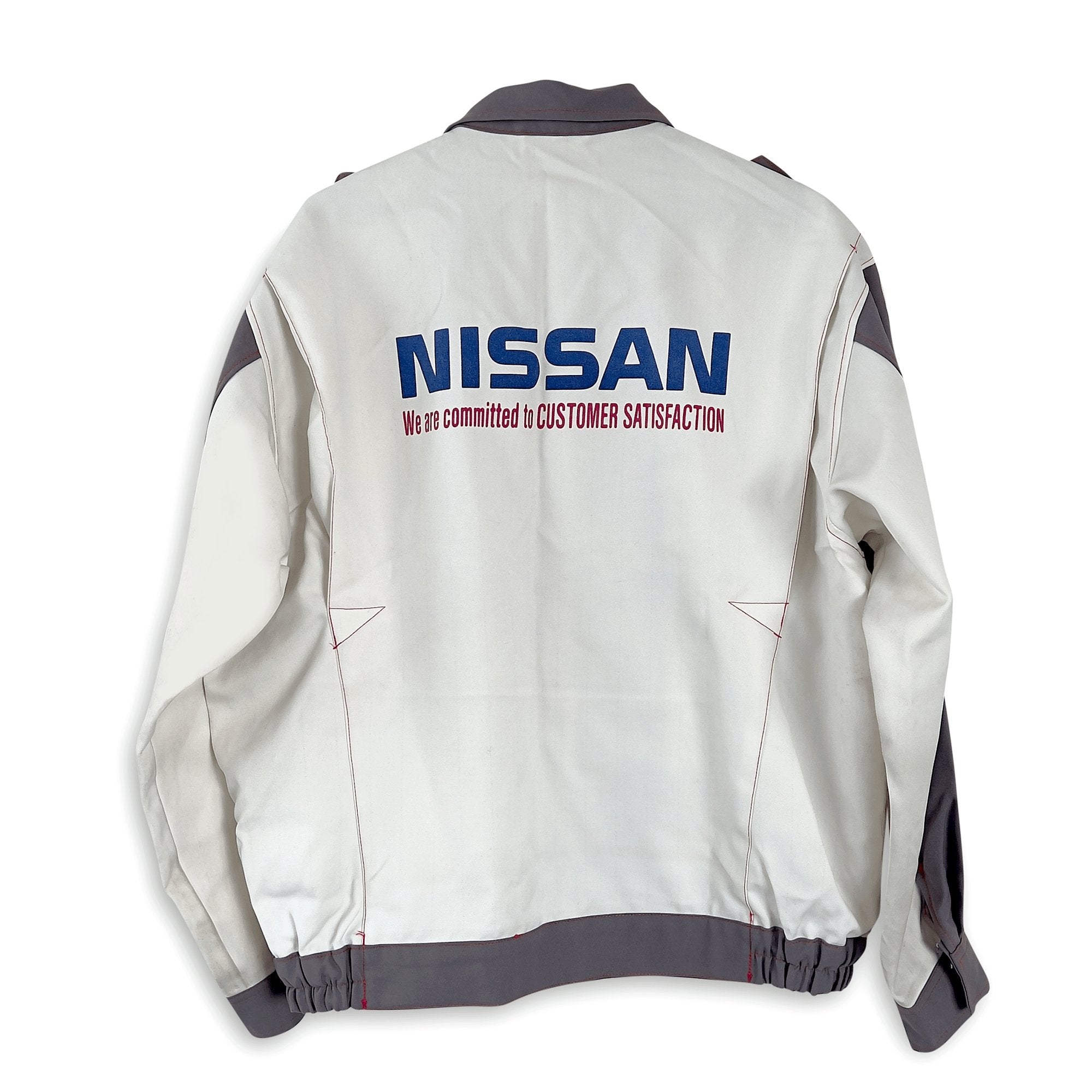 Authentic Retro JDM Japan Nissan HITEQ Mechanic Staff Jacket White - Sugoi JDM
