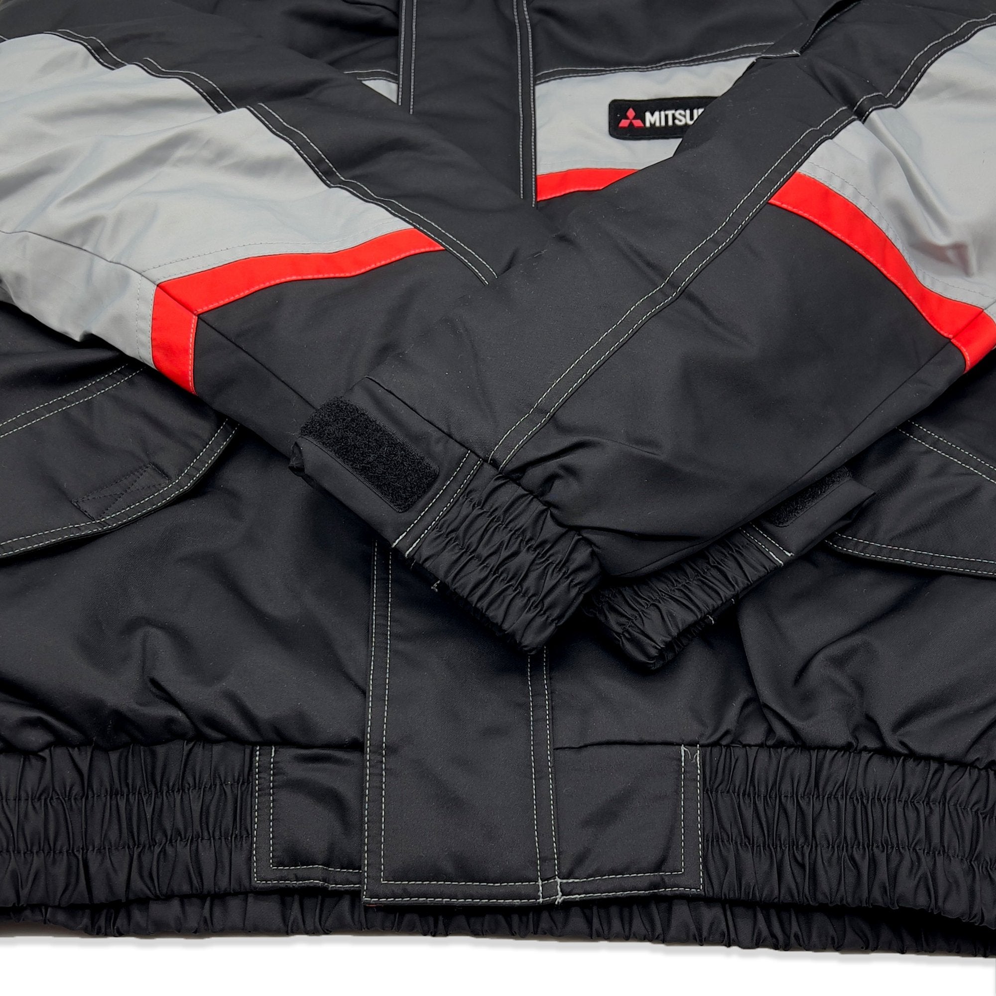 Genuine Japan JDM Mitsubishi Motors Service Staff Mechanic Jacket Black - Sugoi JDM