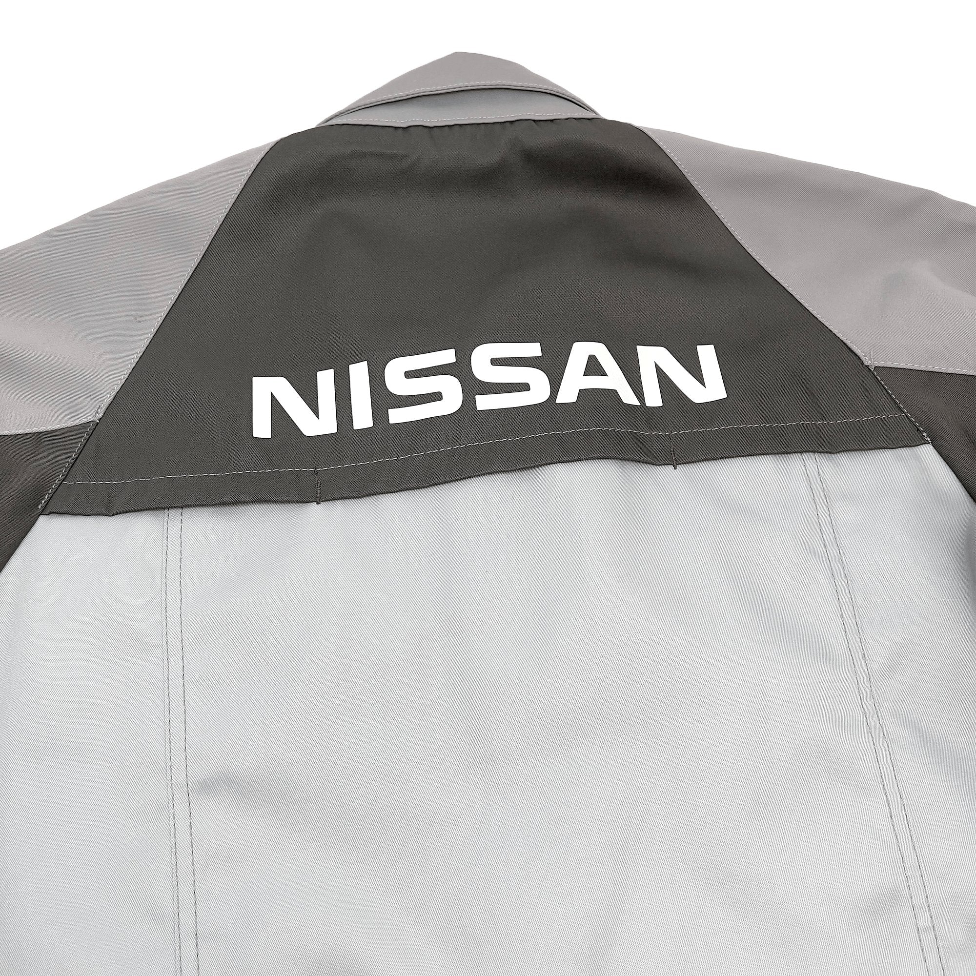 Genuine JDM Retro Japan Nissan Mechanic Staff Jacket 2 Tone Grey - Sugoi JDM