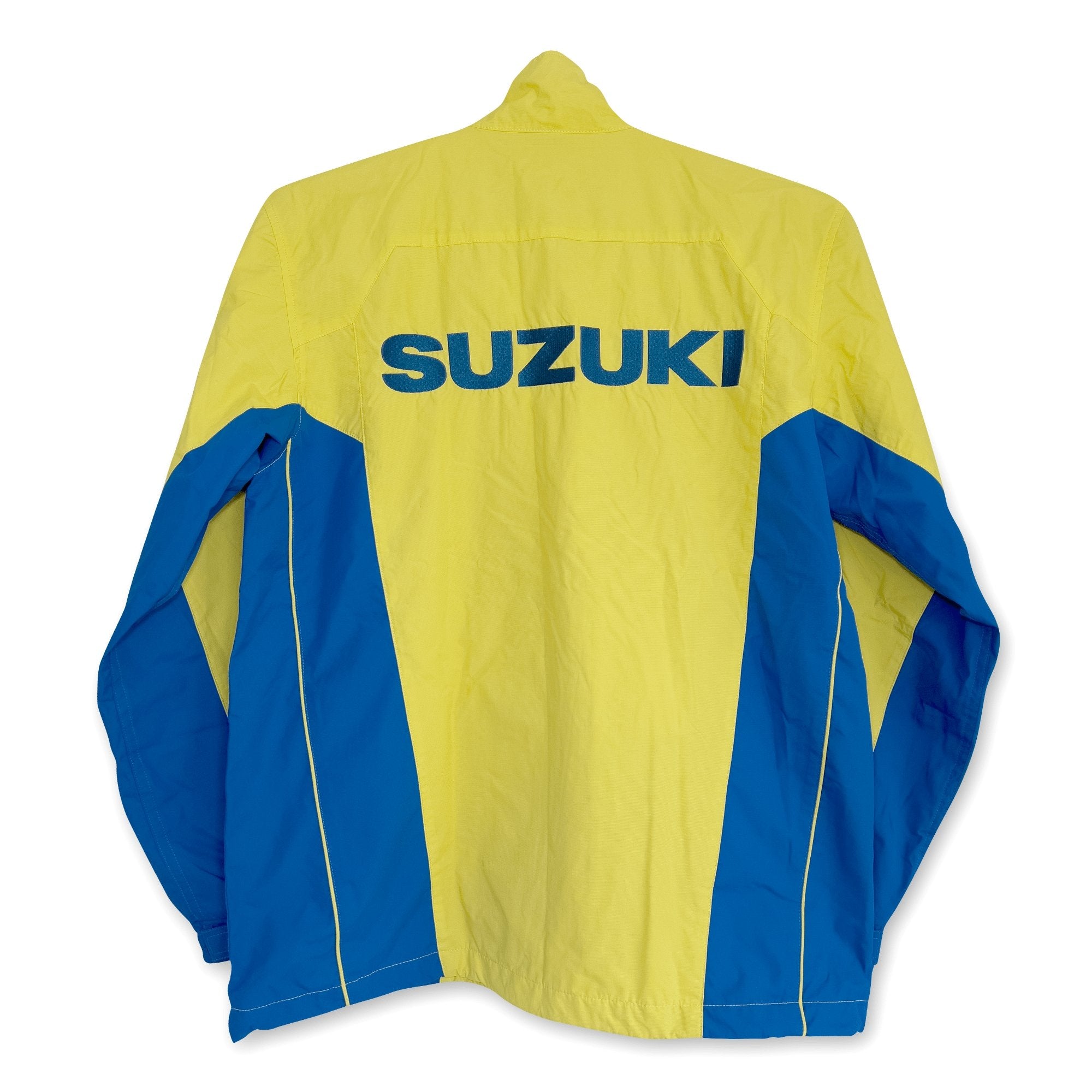 Genuine Retro 1990s JDM Japan Team Suzuki Racing Staff Jacket Yellow - Sugoi JDM