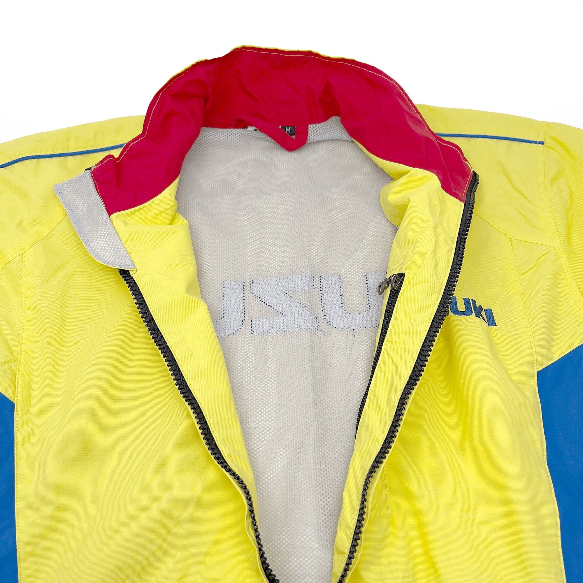 Genuine Retro 1990s JDM Japan Team Suzuki Racing Staff Jacket Yellow - Sugoi JDM