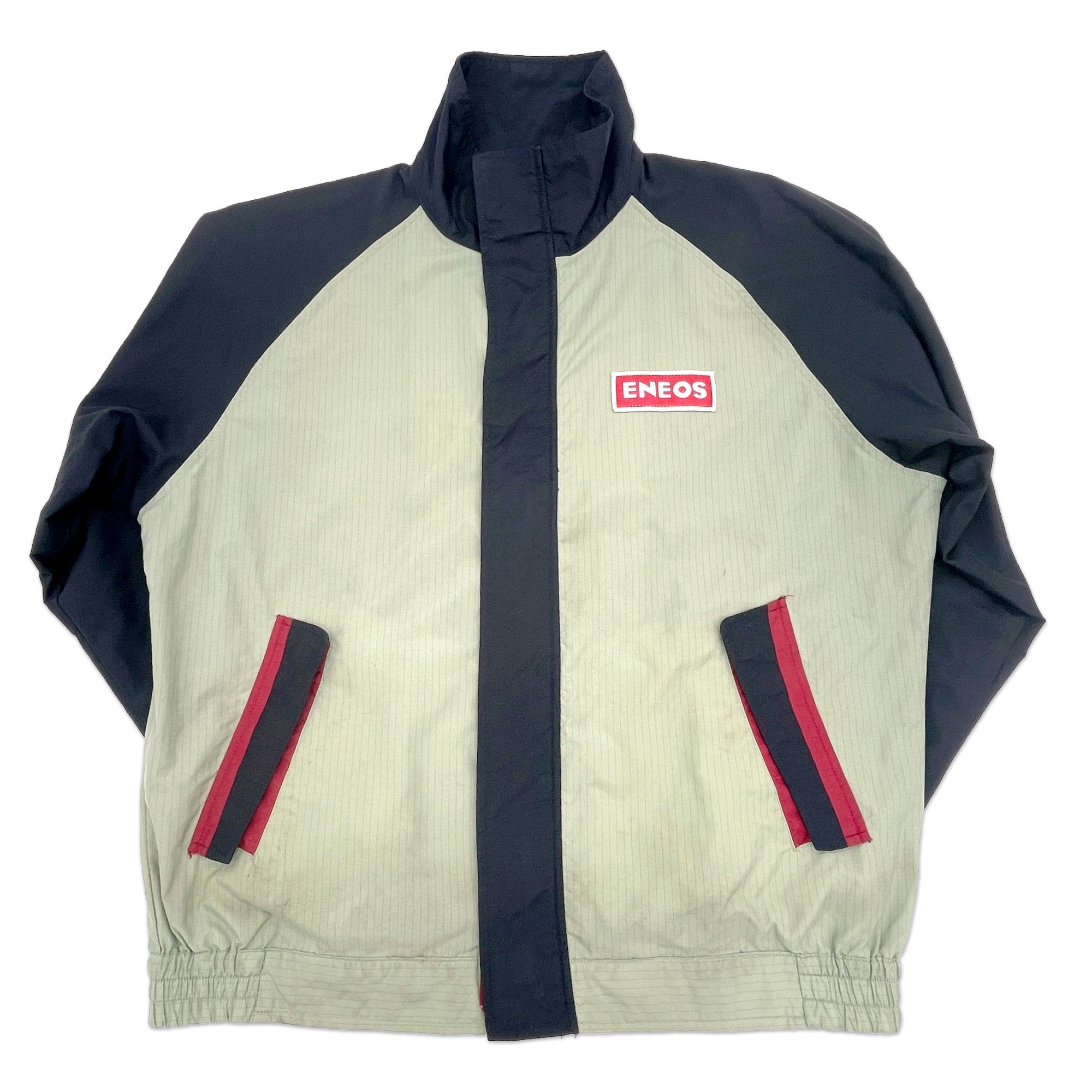 Genuine Retro Japan ENEOS Oil Fuel Light Working Jacket Blue - Sugoi JDM