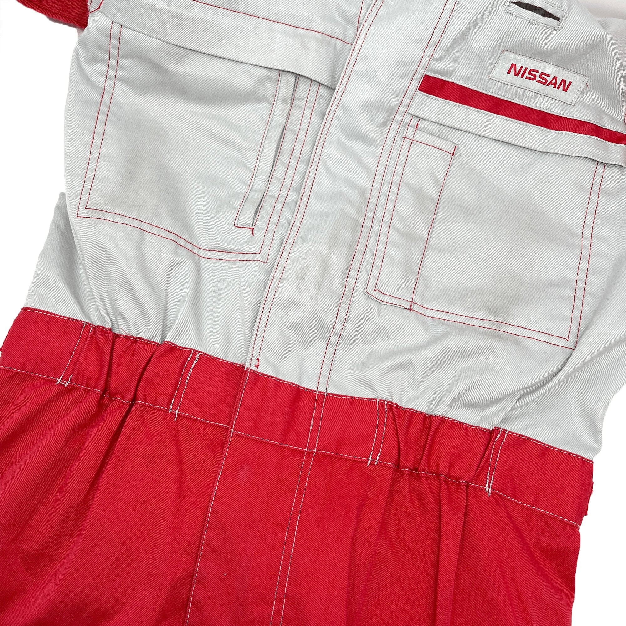 Genuine Retro Japan JDM Nissan Tsunagi Mechanics Jumpsuit Coverall Uniform Red - Sugoi JDM