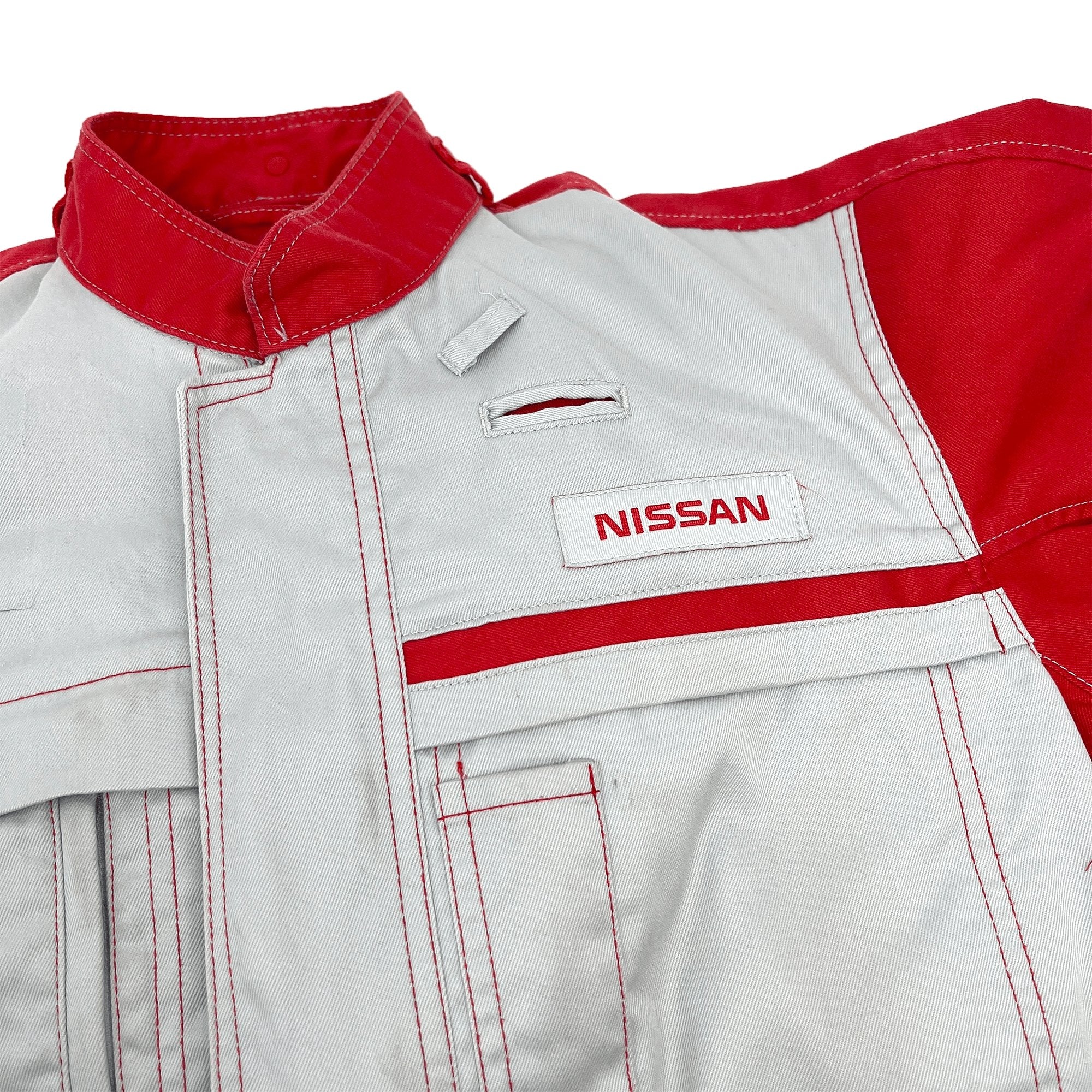 Genuine Retro Japan JDM Nissan Tsunagi Mechanics Jumpsuit Coverall Uniform Red - Sugoi JDM