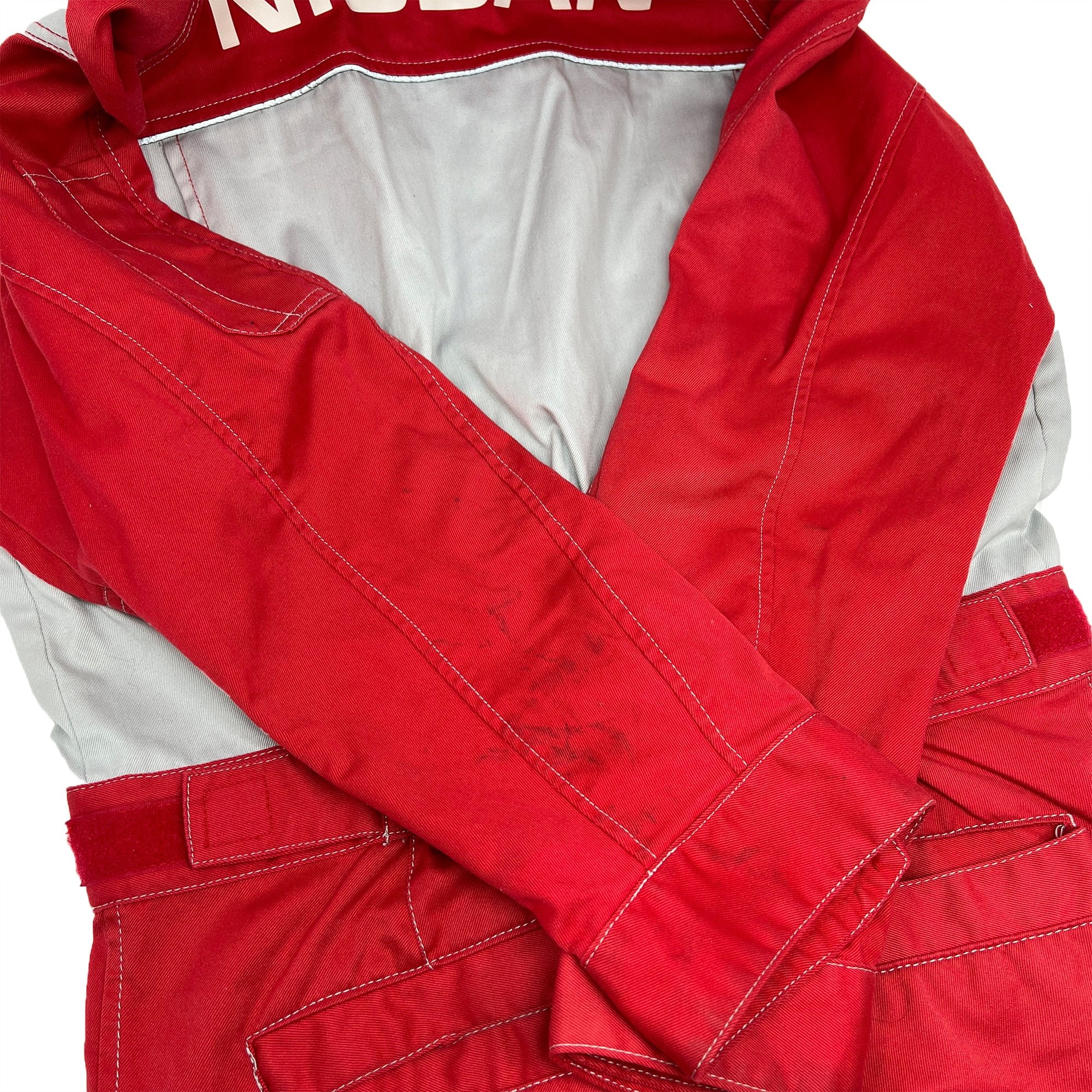 Genuine Retro Japan JDM Nissan Tsunagi Mechanics Jumpsuit Coverall Uniform Red - Sugoi JDM