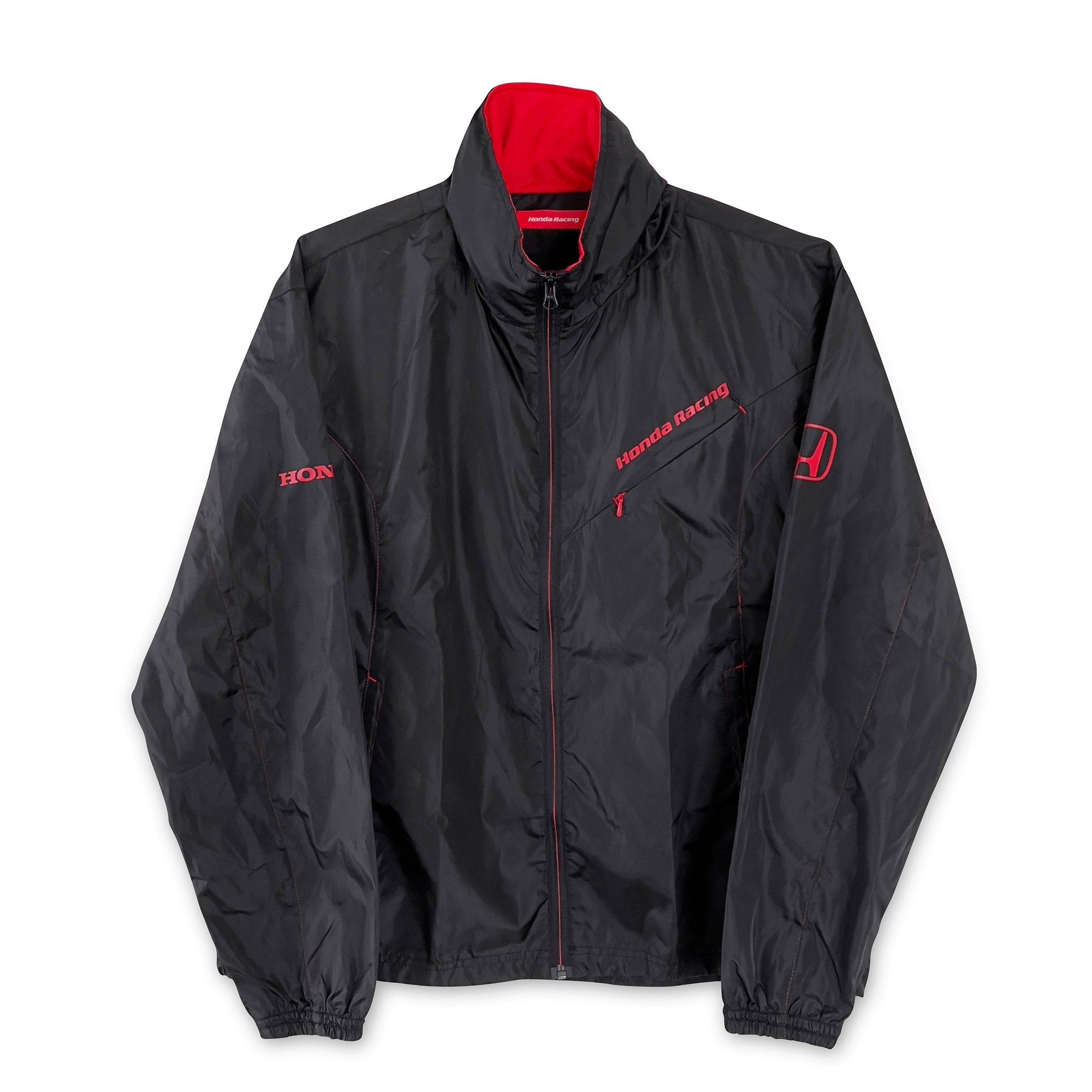 Genuine Retro JDM Japan Honda Racing Team Jacket Windbreaker Hoodie Black - Sugoi JDM