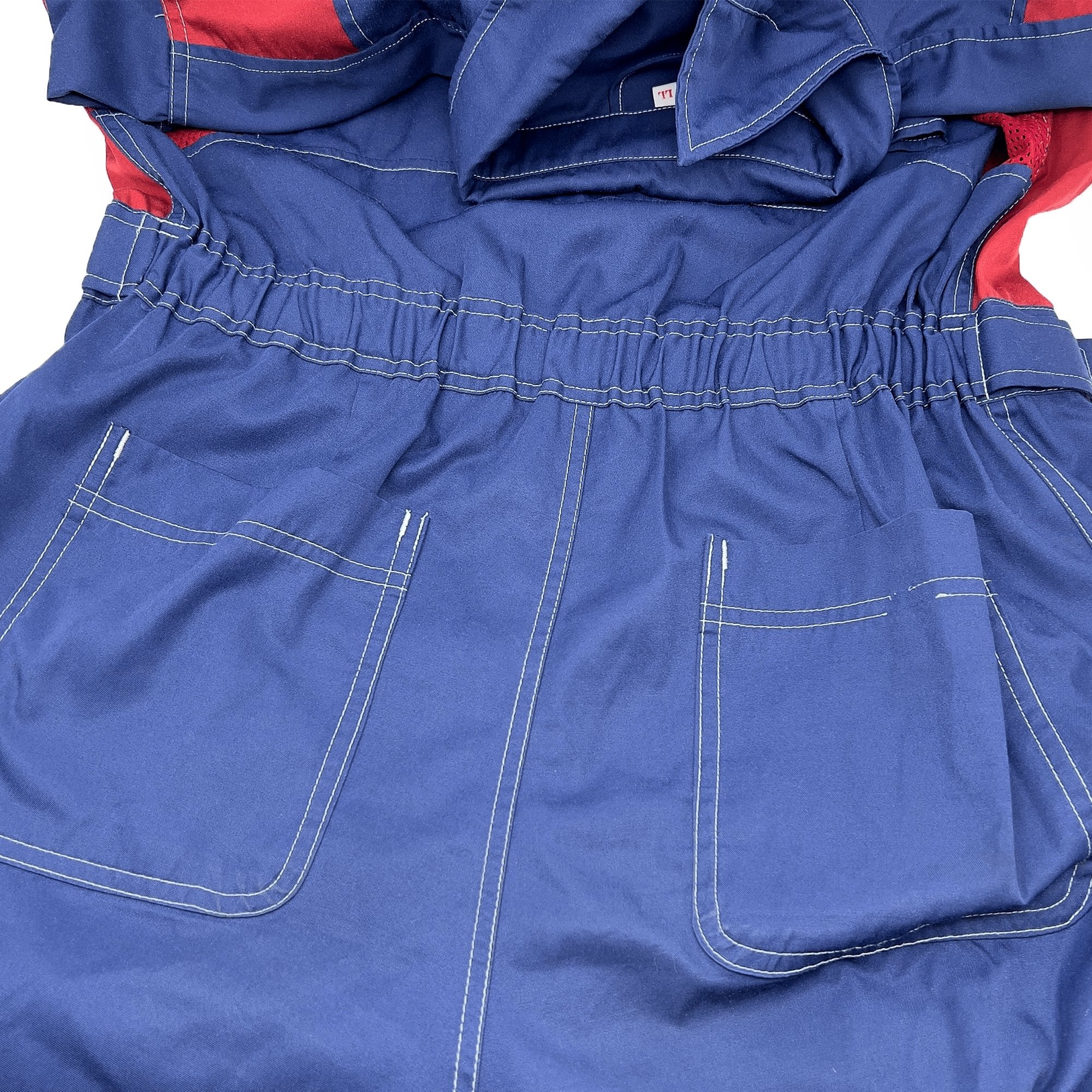 Japan JDM Eneos Oil Dr. Drive Summer Coveralls Tsunagi Jumpsuit Blue - Sugoi JDM