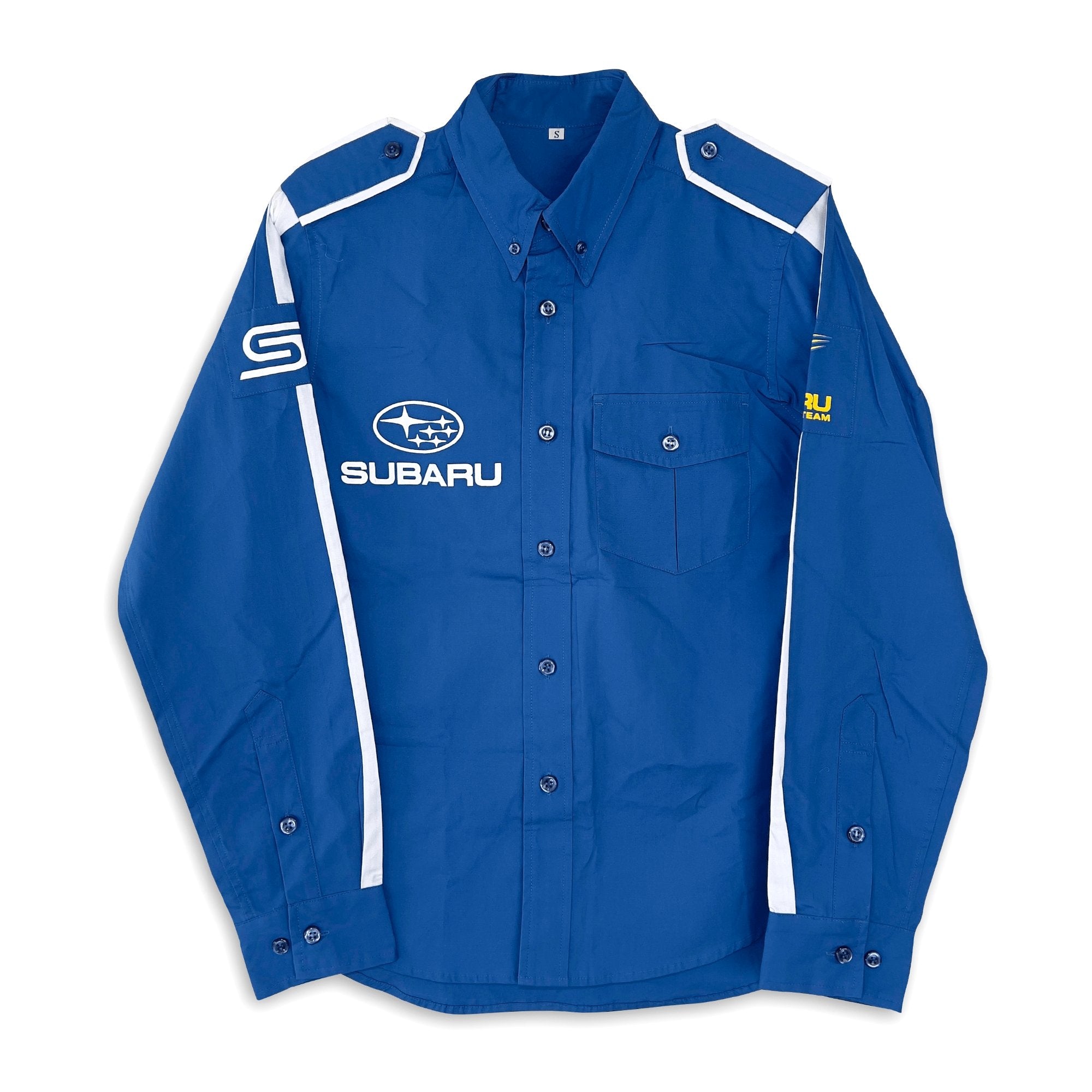 Japan JDM Subaru World Rally Team WRC STi Button Up Long Sleeve Shirt - Sugoi JDM