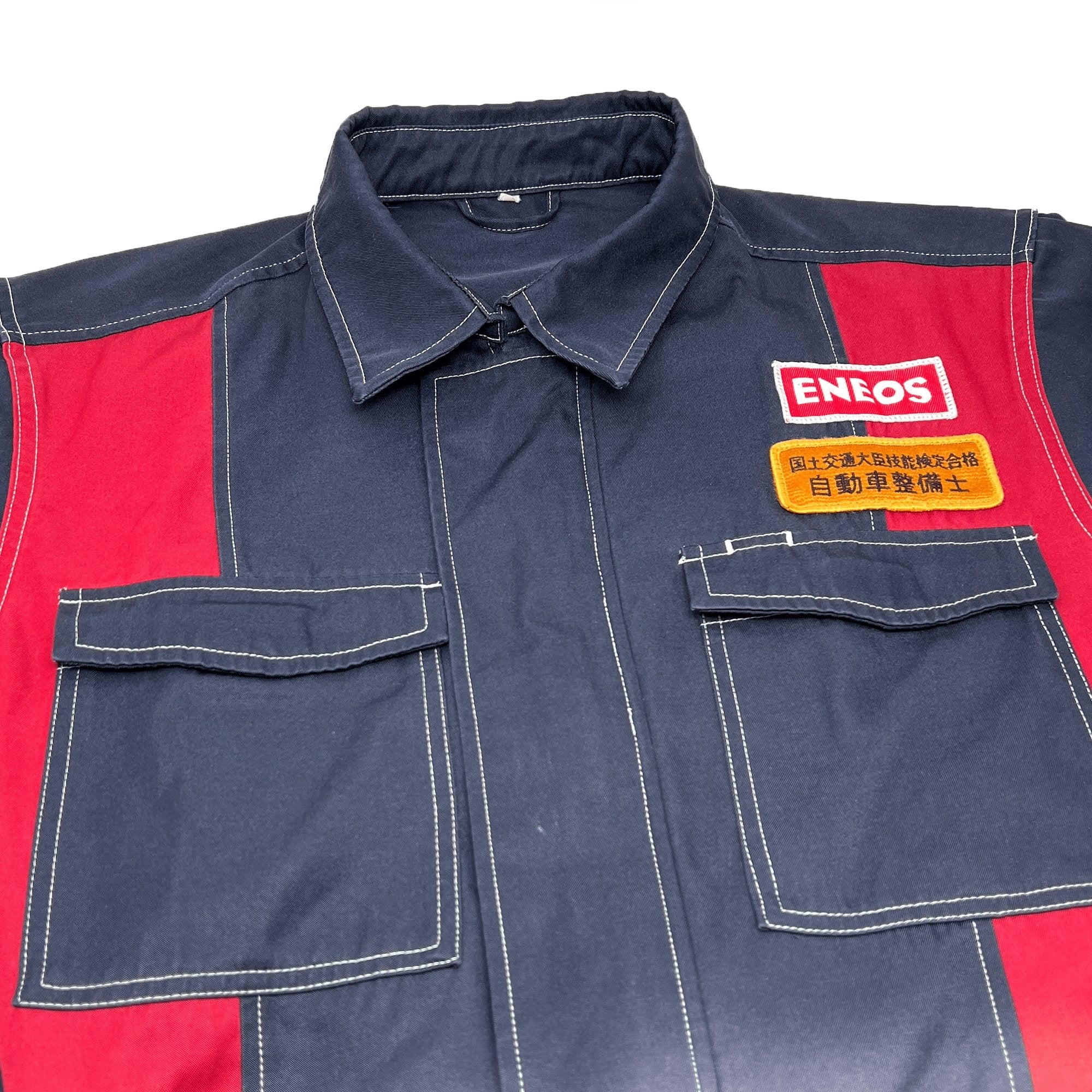 JDM Japan Eneos Dr. Drive Oil Heavy Duty Coveralls Tsunagi Jumpsuit Blue - Sugoi JDM