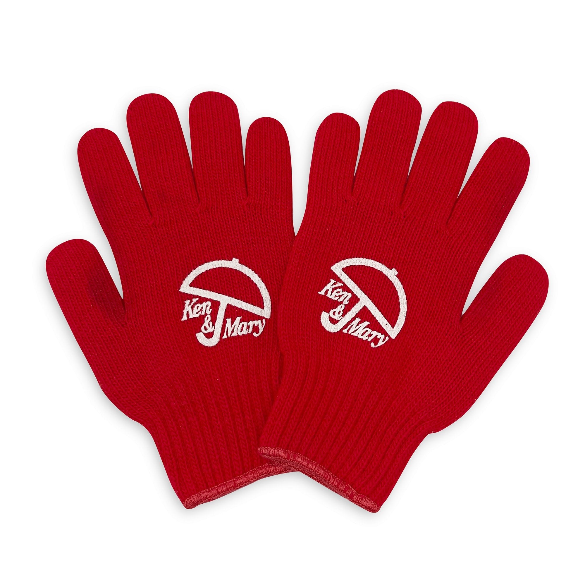 JDM Japan Nissan Kenmeri Ken & Mary Skyline Prince Knit Working Gloves Red - Sugoi JDM
