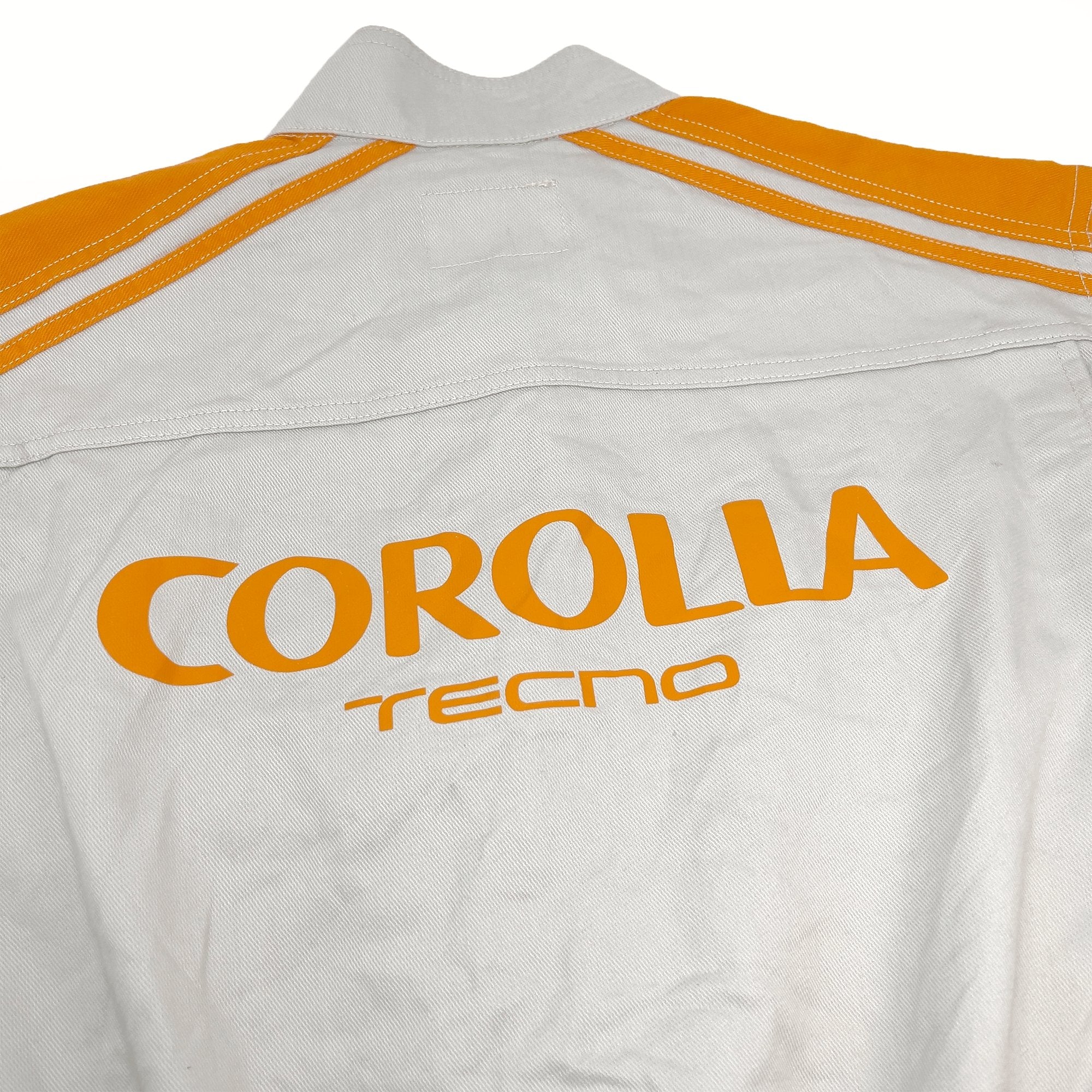 JDM Retro Toyota Corolla Tecno Summer Coveralls Jumpsuit Tsunagi Orange - Sugoi JDM