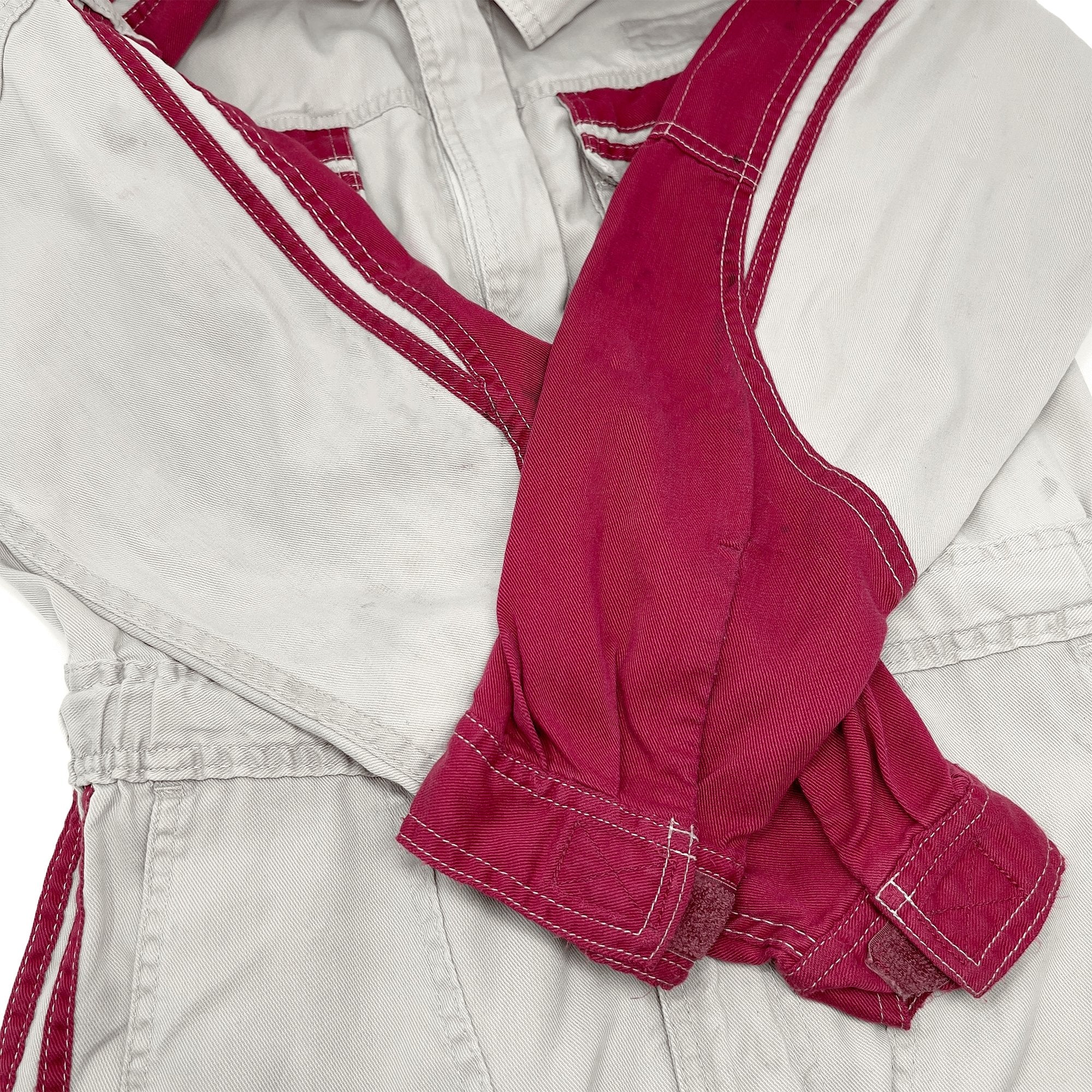 JDM Retro Toyota Tecno Summer Jumpsuit Coveralls Mechanic Suite Tsunagi Red - Sugoi JDM