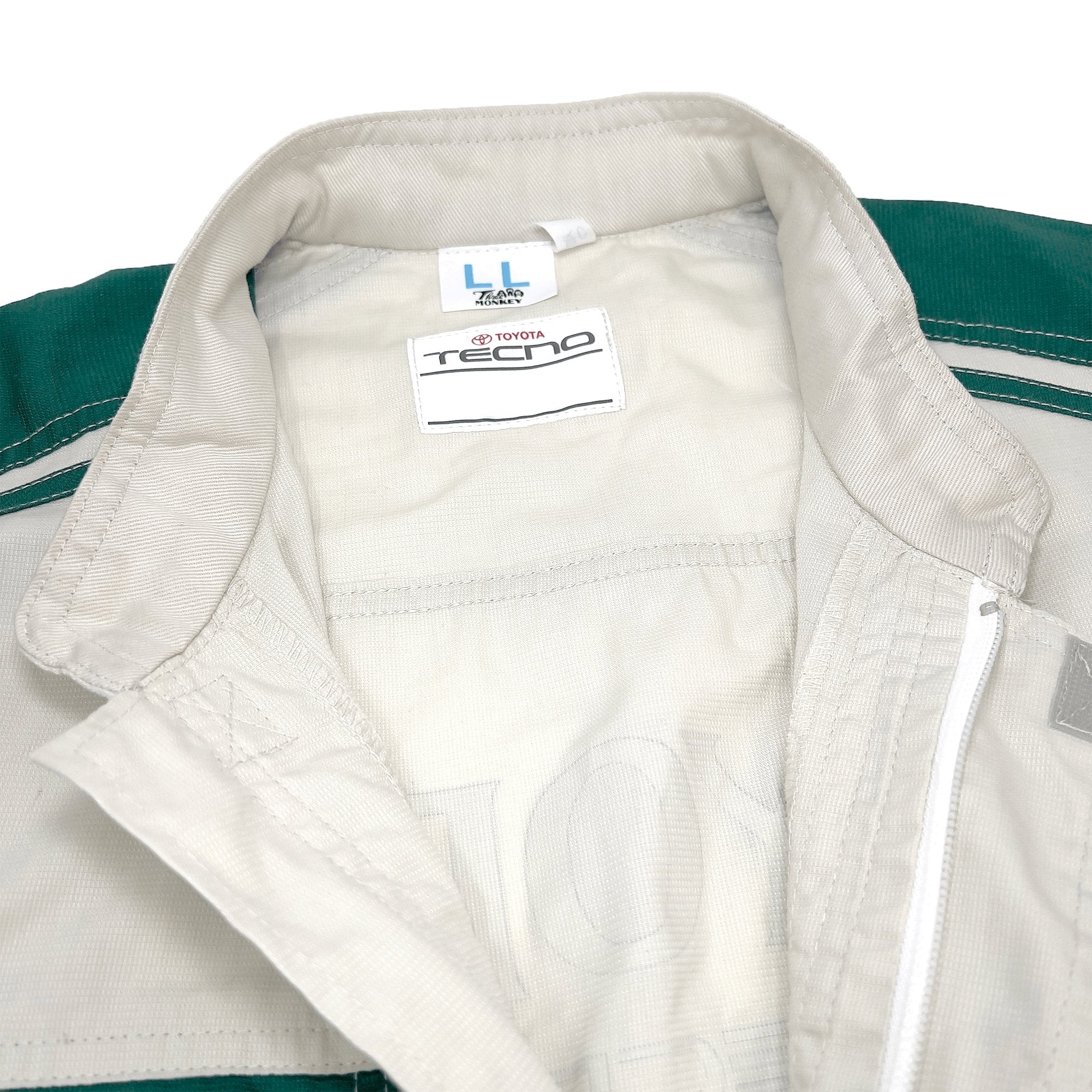 JDM Retro Toyota Toyopet Tecno Summer Coveralls Mechanic Suite Tsunagi Green - Sugoi JDM