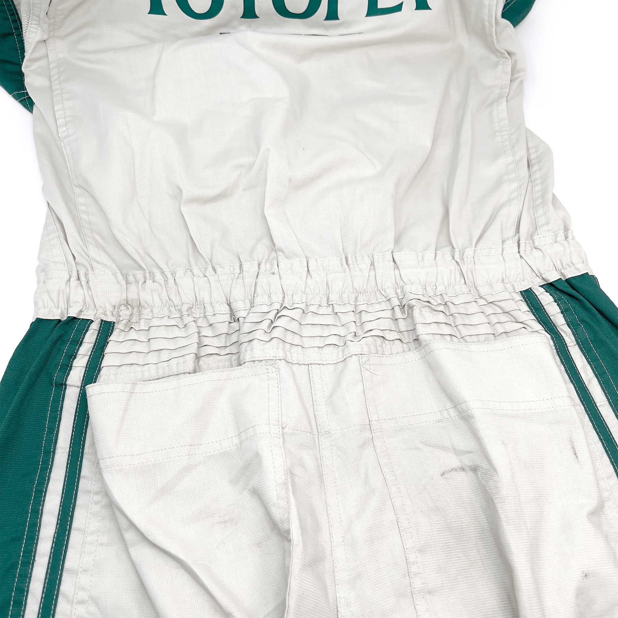 JDM Retro Toyota Toyopet Tecno Summer Coveralls Mechanic Suite Tsunagi Green - Sugoi JDM