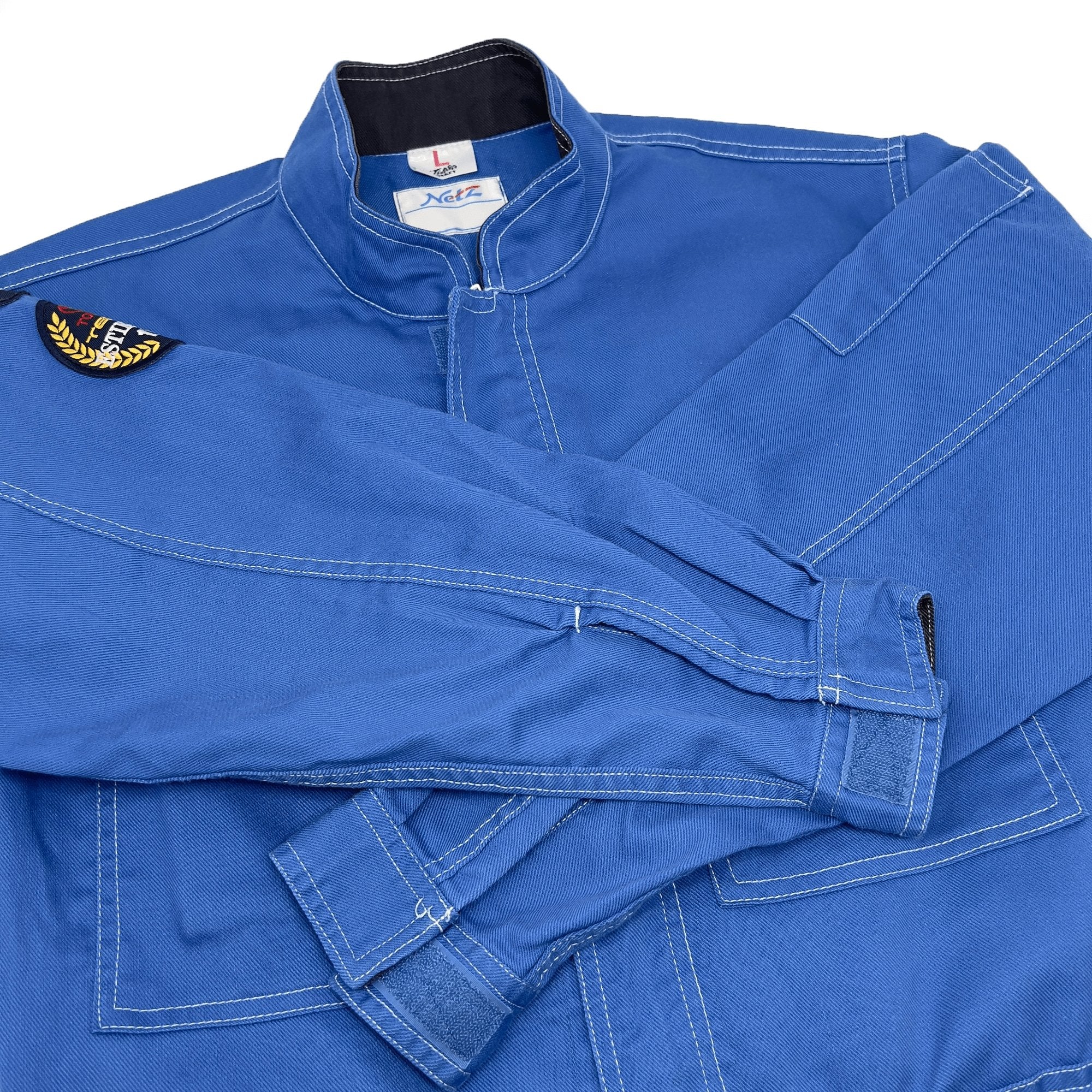 JDM Toyota Retro Netz Japan Tecno Tsunagi Coveralls Mechanic Suite Blue - Sugoi JDM