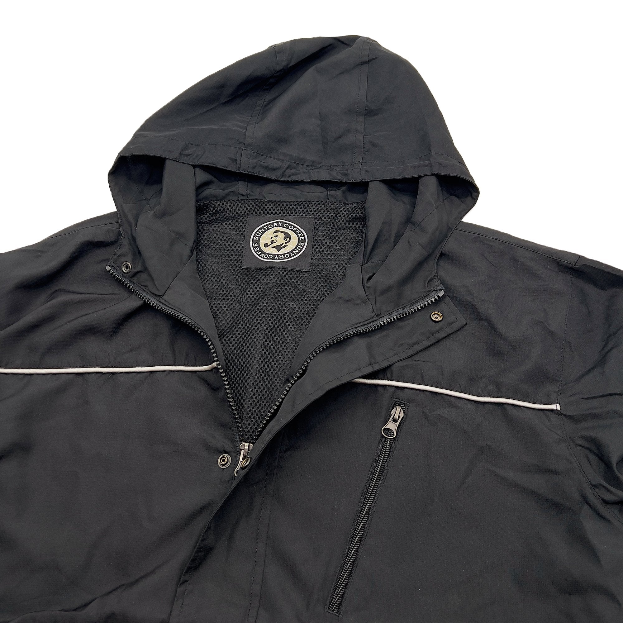 Limited Japan Suntory Boss Coffee Promotional Campaign Hooded Jacket Black - Sugoi JDM