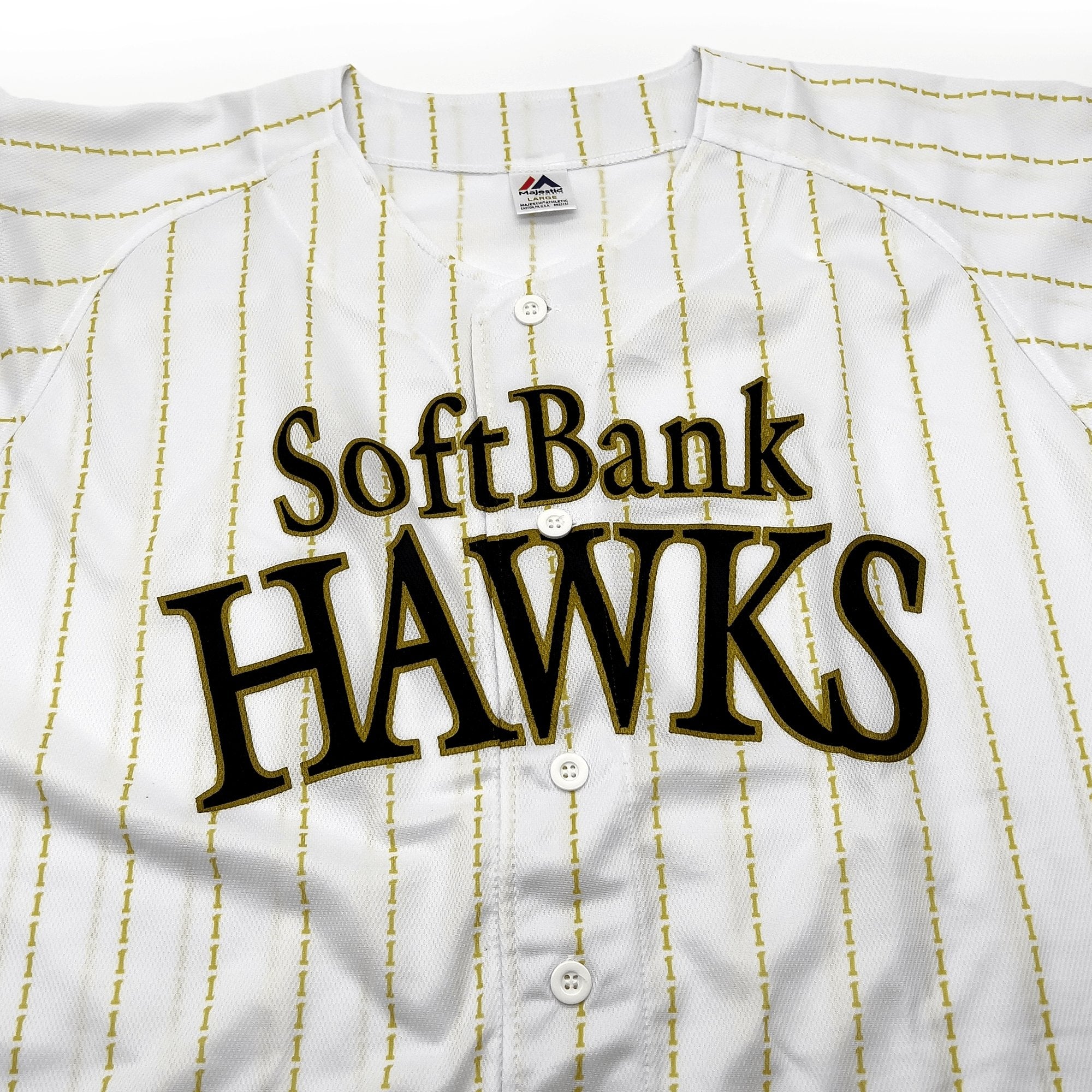 Limited Majestic Japan Softbank Hawks Baseball Takano Saiten 2018 Jersey White - Sugoi JDM