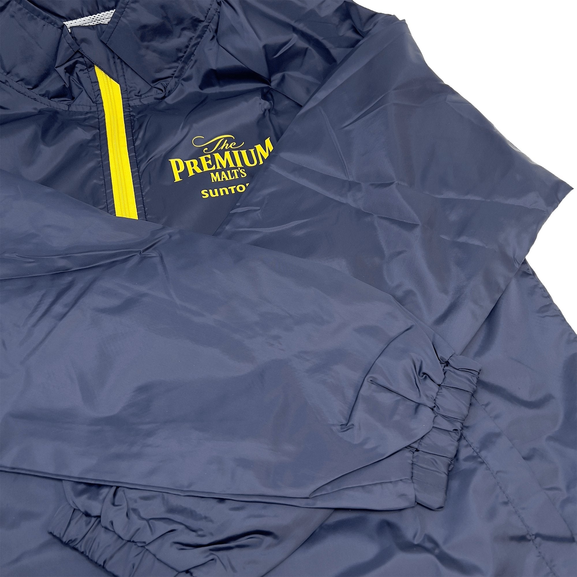 New Genuine Retro Japan JDM Suntory The Premium Malts Windbreaker Jacket Navy - Sugoi JDM
