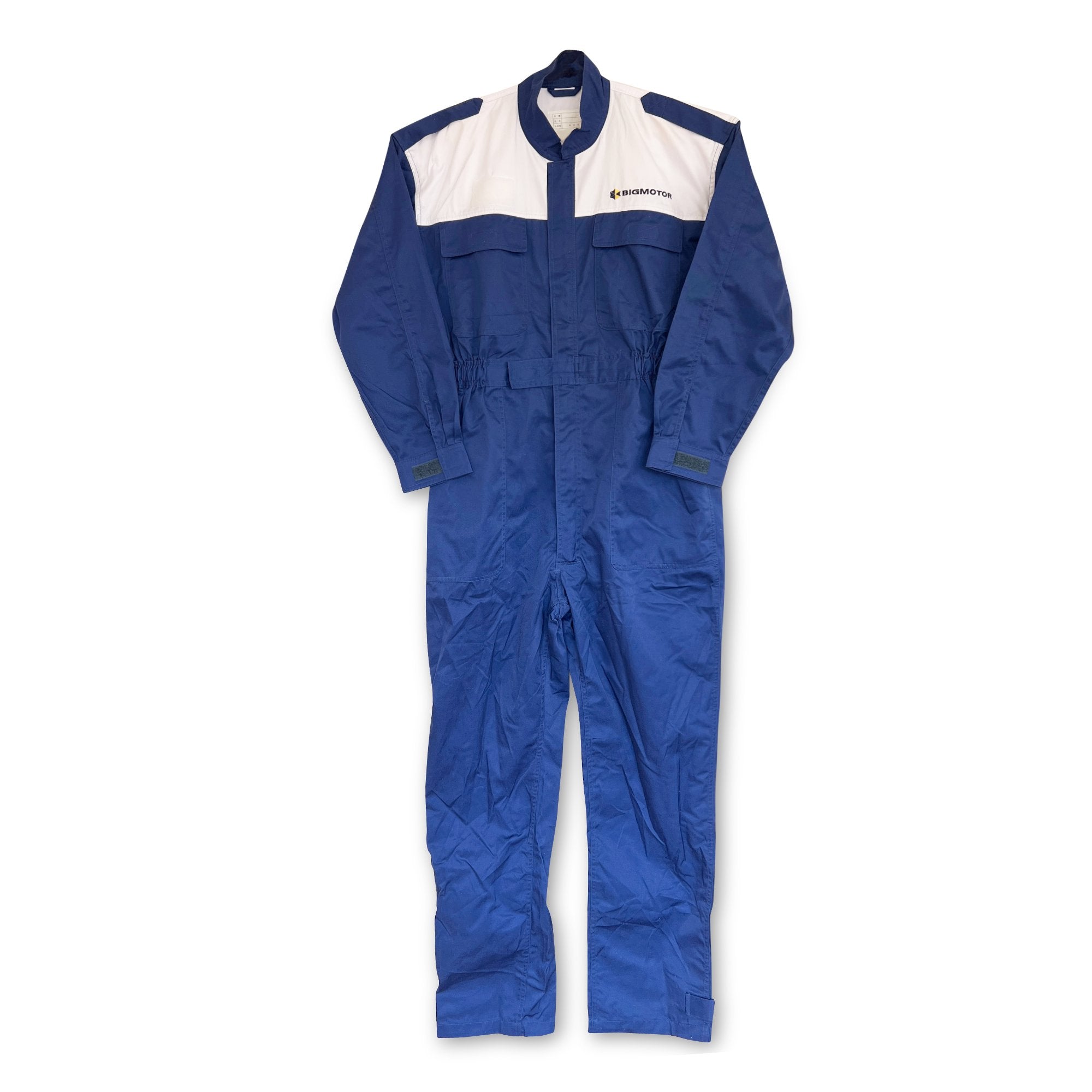New Genuine Retro JDM Japan Big Motor Mechanic Tsunagi Coveralls Blue - Sugoi JDM