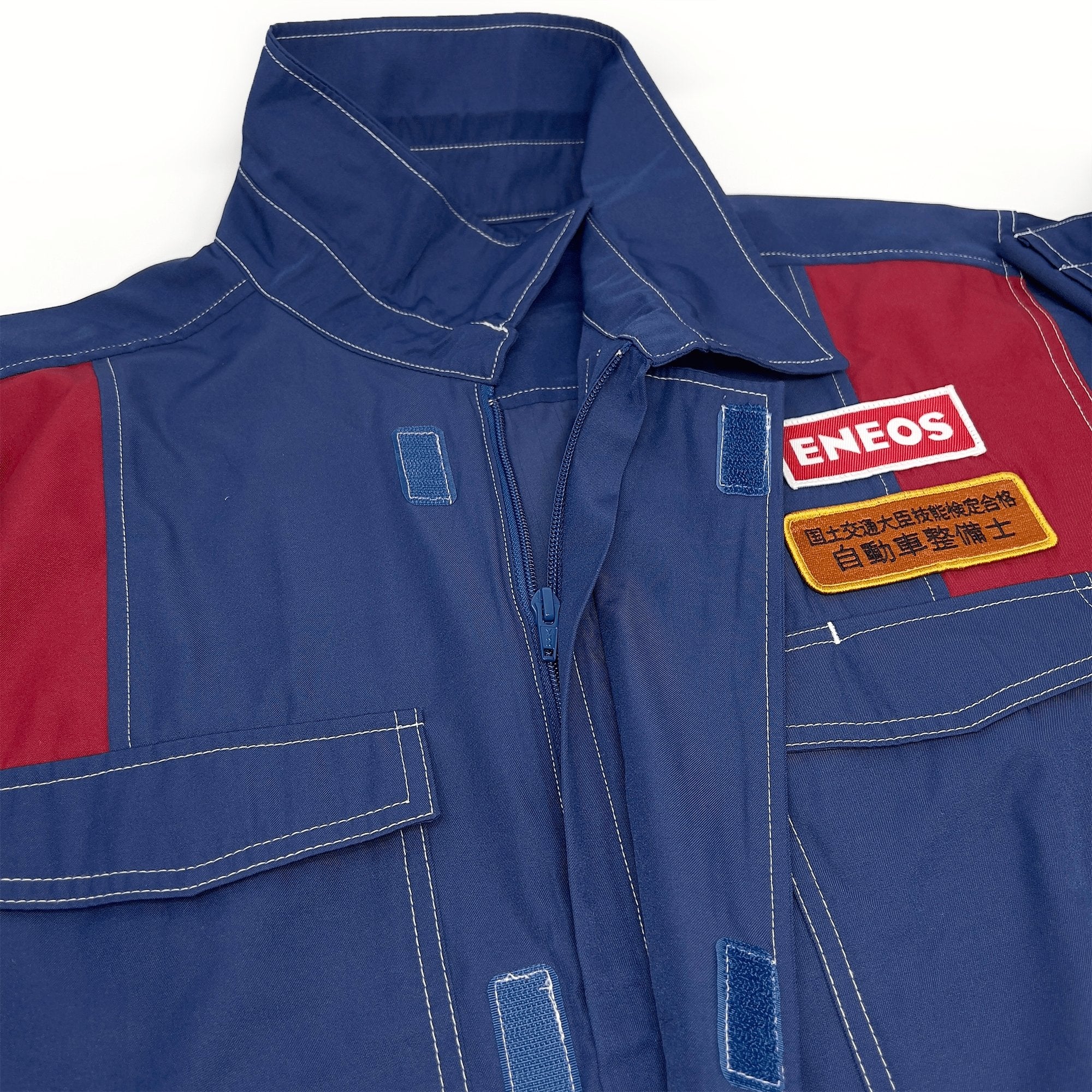 New Japan JDM Eneos Dr. Drive Summer Coveralls Tsunagi Mechanic Suite Blue - Sugoi JDM