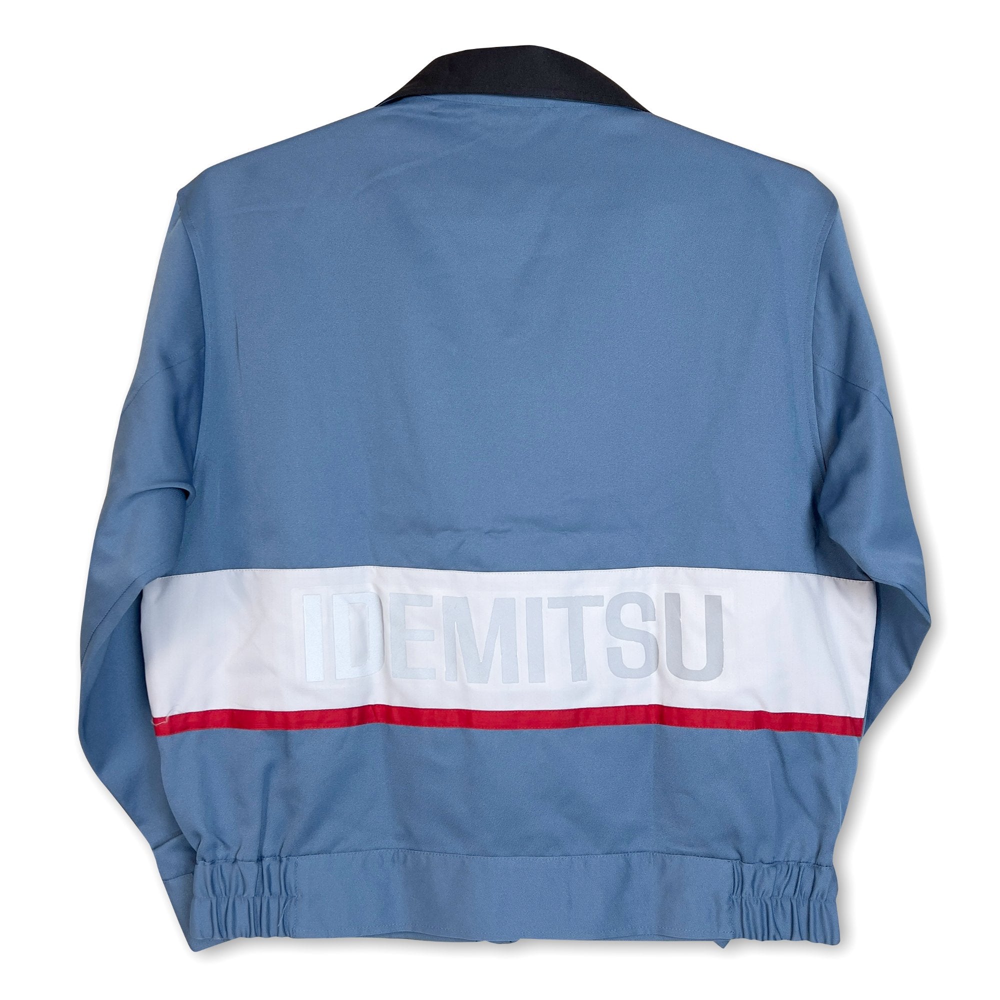 New JDM Retro Japan Idemitsu Gas Station Mechanic Bomber Jacket Blue - Sugoi JDM