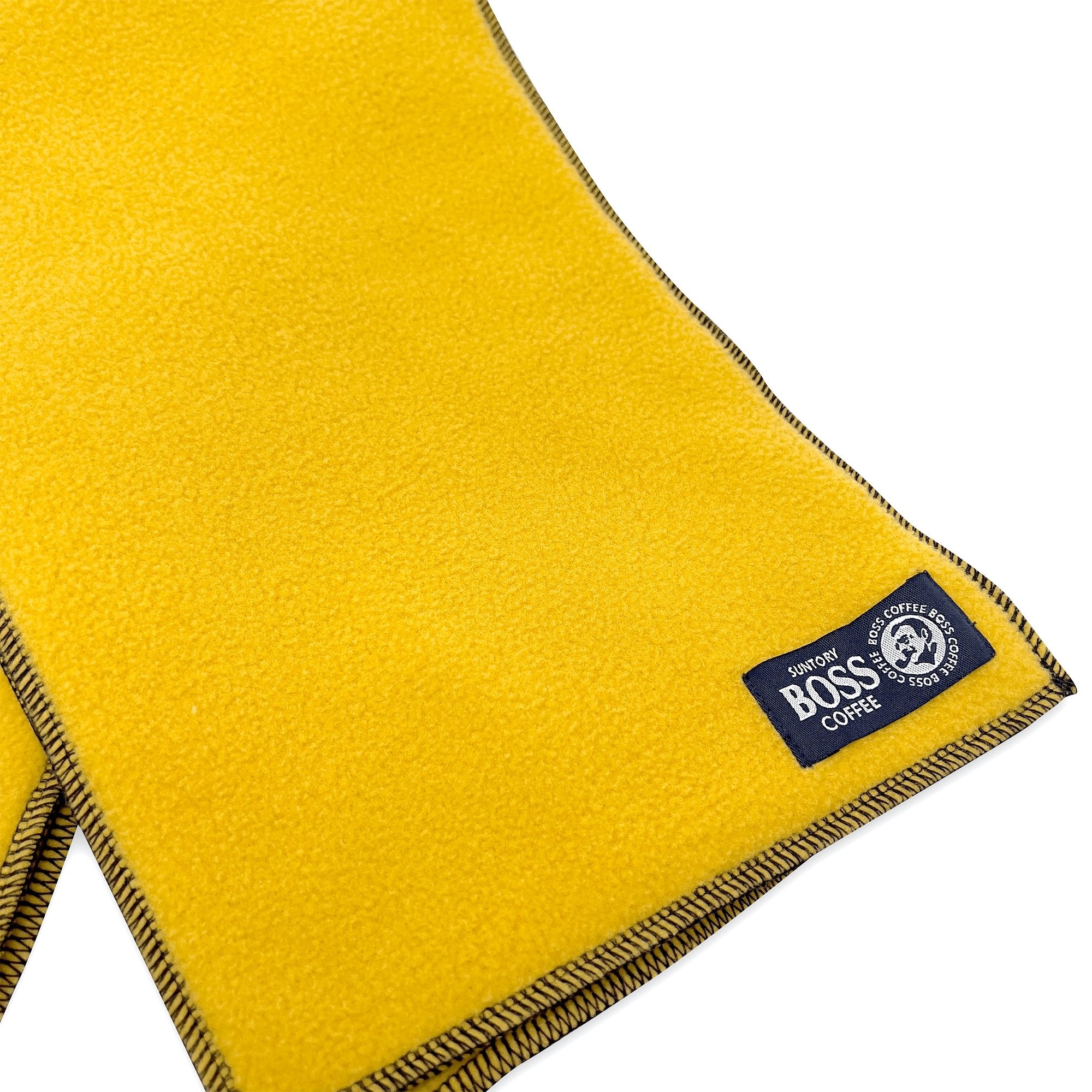 New Limited Edition Japan Fleece Suntory Boss Coffee Scarf Yellow - Sugoi JDM