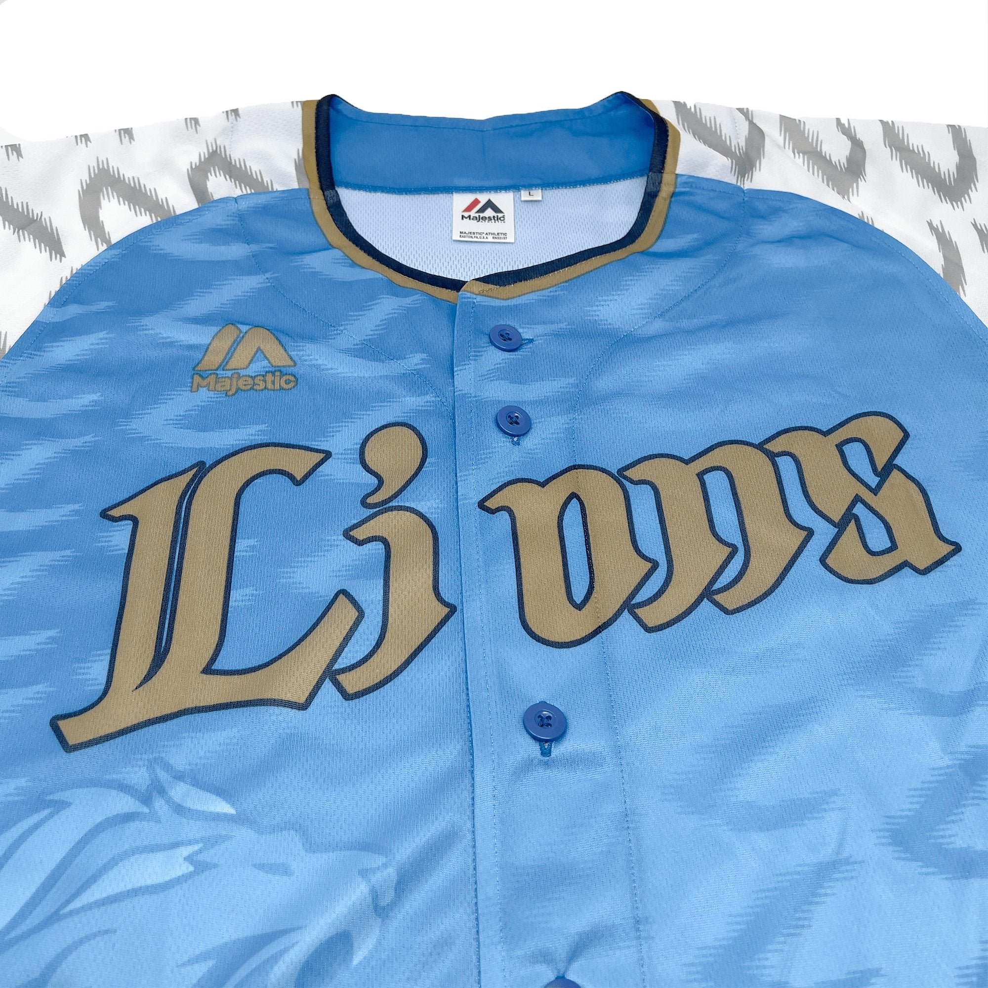 New Majestic Seibu Lions NPB Japan We Are One Baseball Jersey Blue - Sugoi JDM