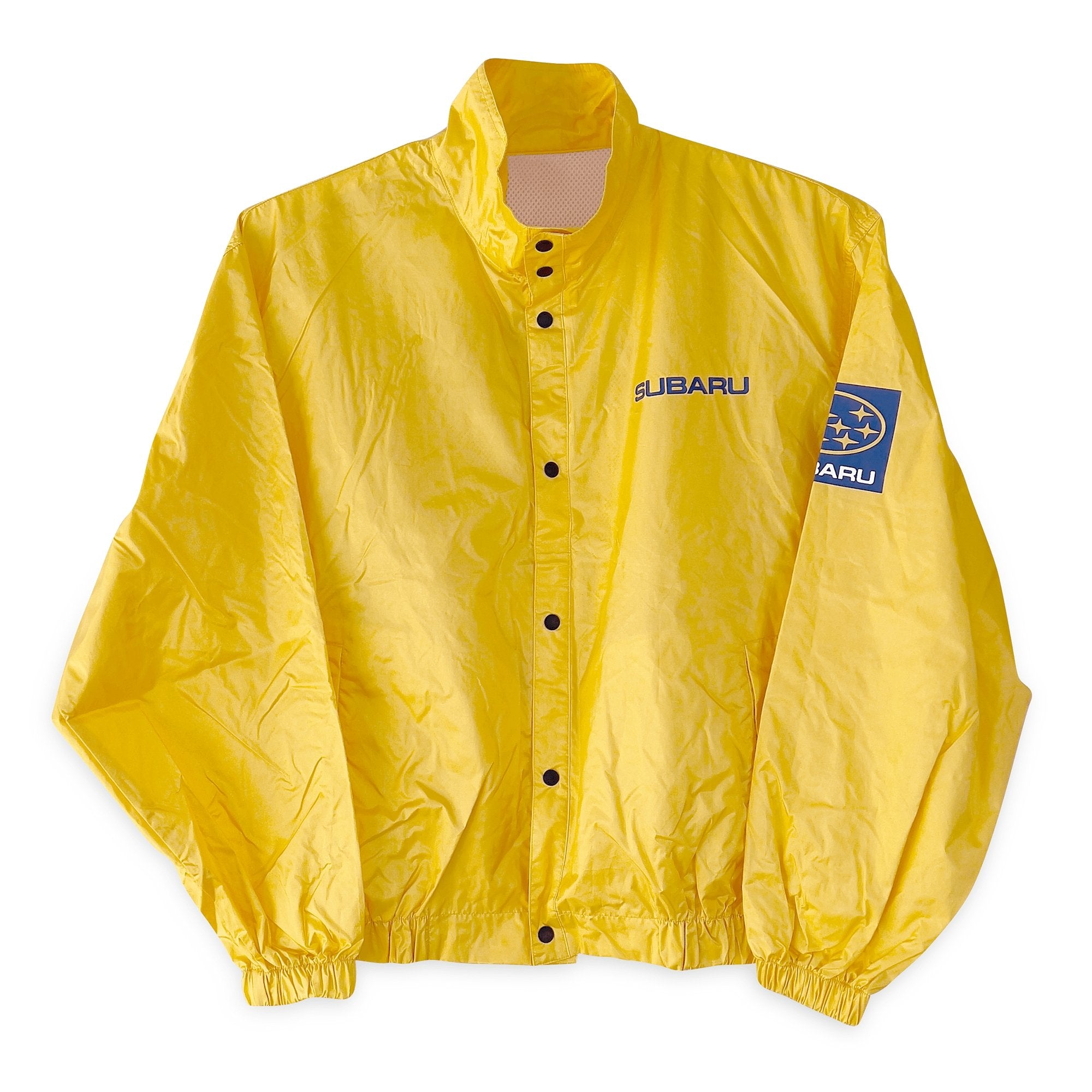 New Retro Genuine JDM Japan Subaru WRC Team Staff Jacket Yellow - Sugoi JDM