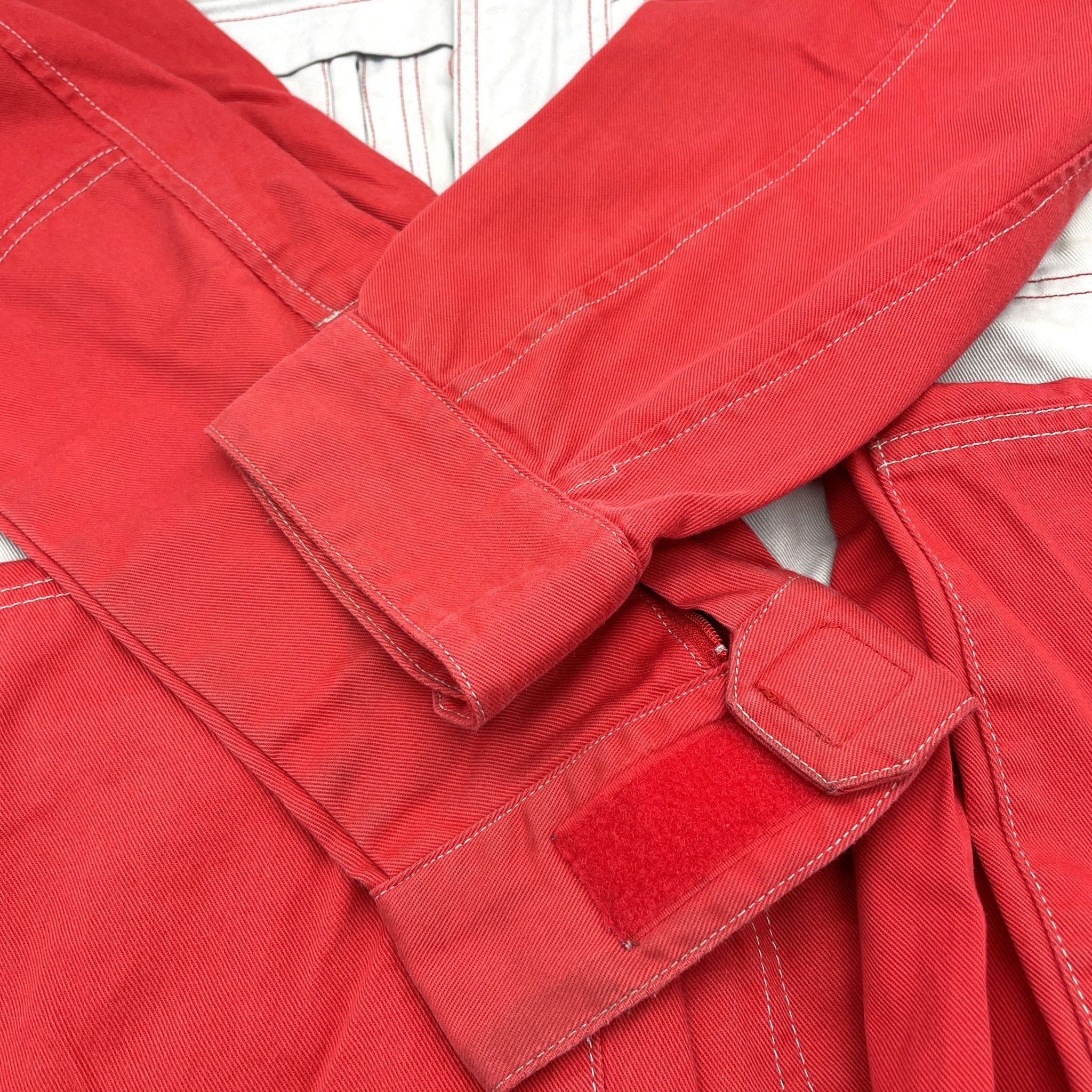 New Retro Japan Nissan Red Stage Summer Tsunagi Mechanics Jumpsuit Coverall Uniform - Sugoi JDM