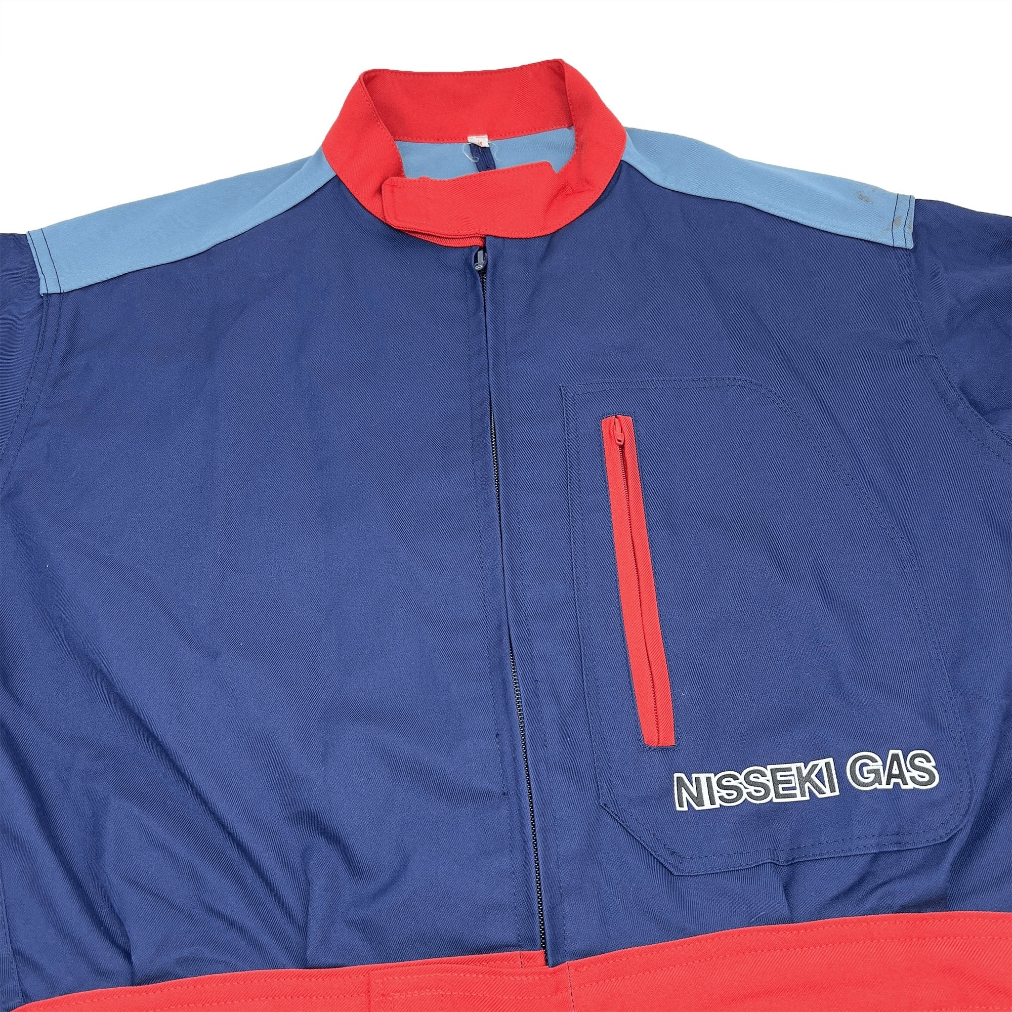 New Retro JDM Japan Nisseki Auto Mechanic Jumpsuit Coveralls Tsunagi Blue - Sugoi JDM