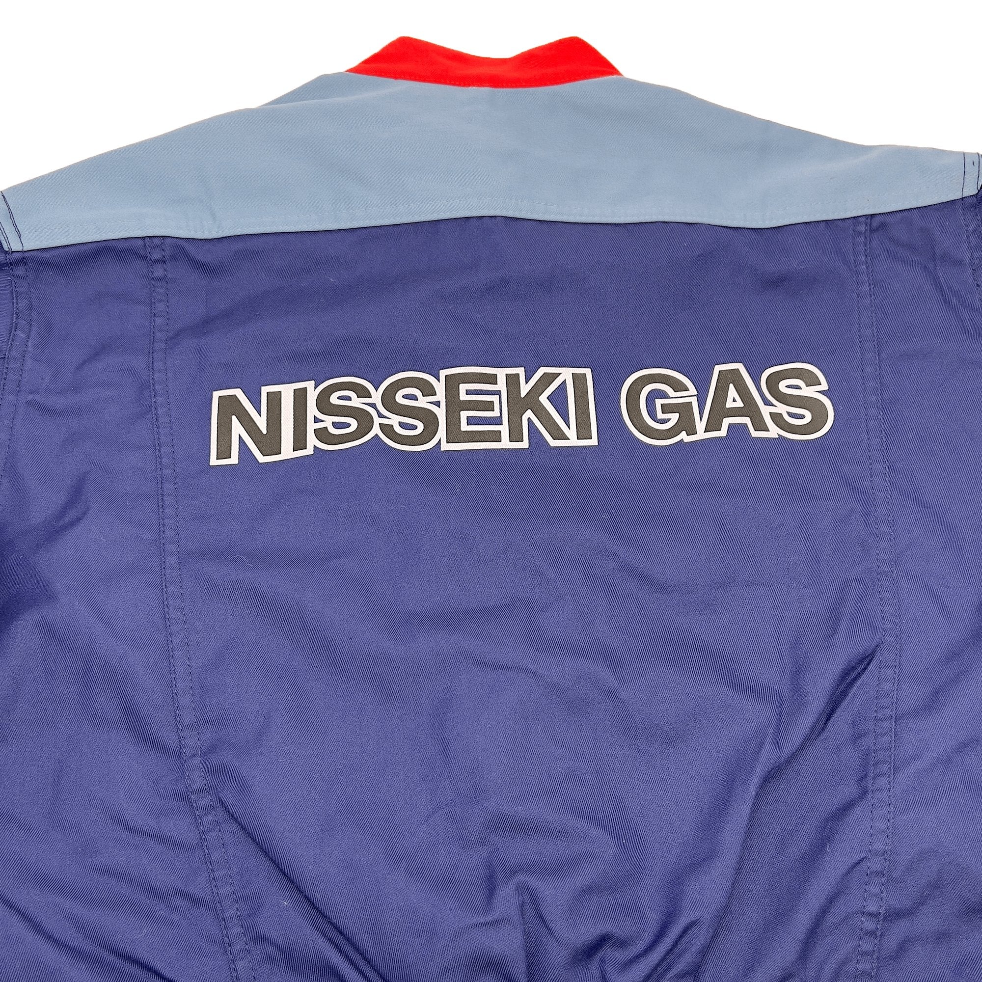 New Retro JDM Japan Nisseki Auto Mechanic Jumpsuit Coveralls Tsunagi Blue - Sugoi JDM