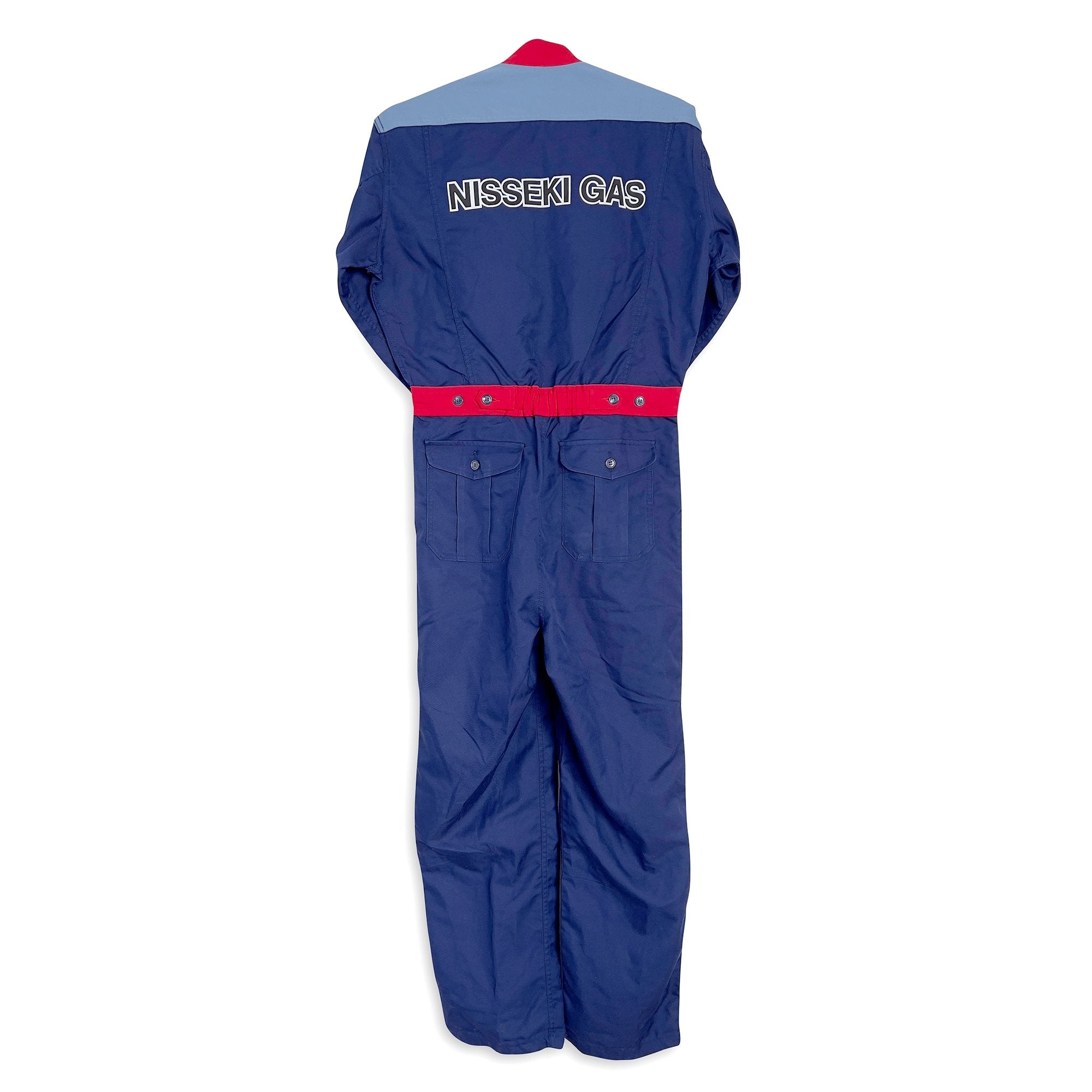 New Retro JDM Japan Nisseki Auto Mechanic Jumpsuit Coveralls Tsunagi Blue - Sugoi JDM
