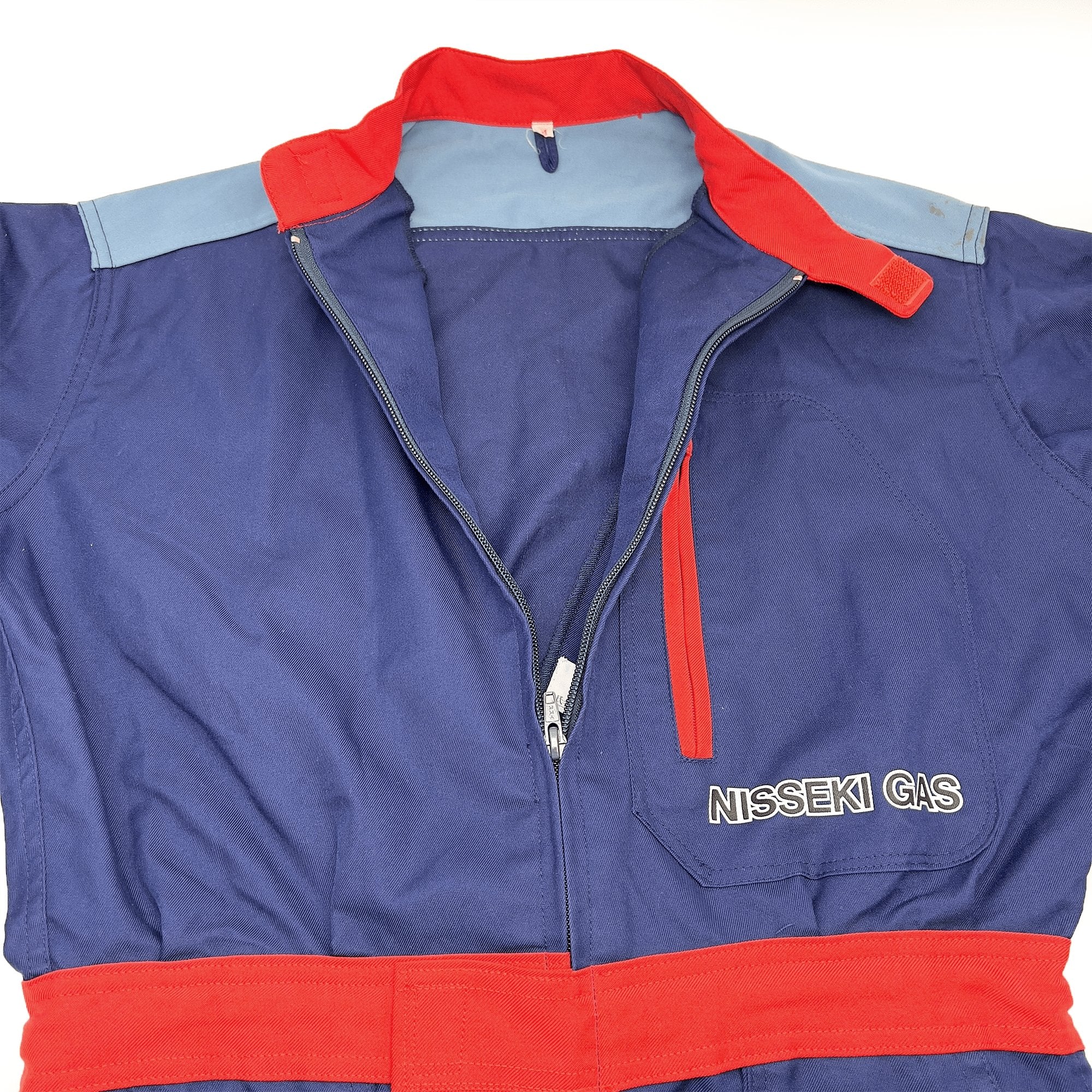 New Retro JDM Japan Nisseki Auto Mechanic Jumpsuit Coveralls Tsunagi Blue - Sugoi JDM