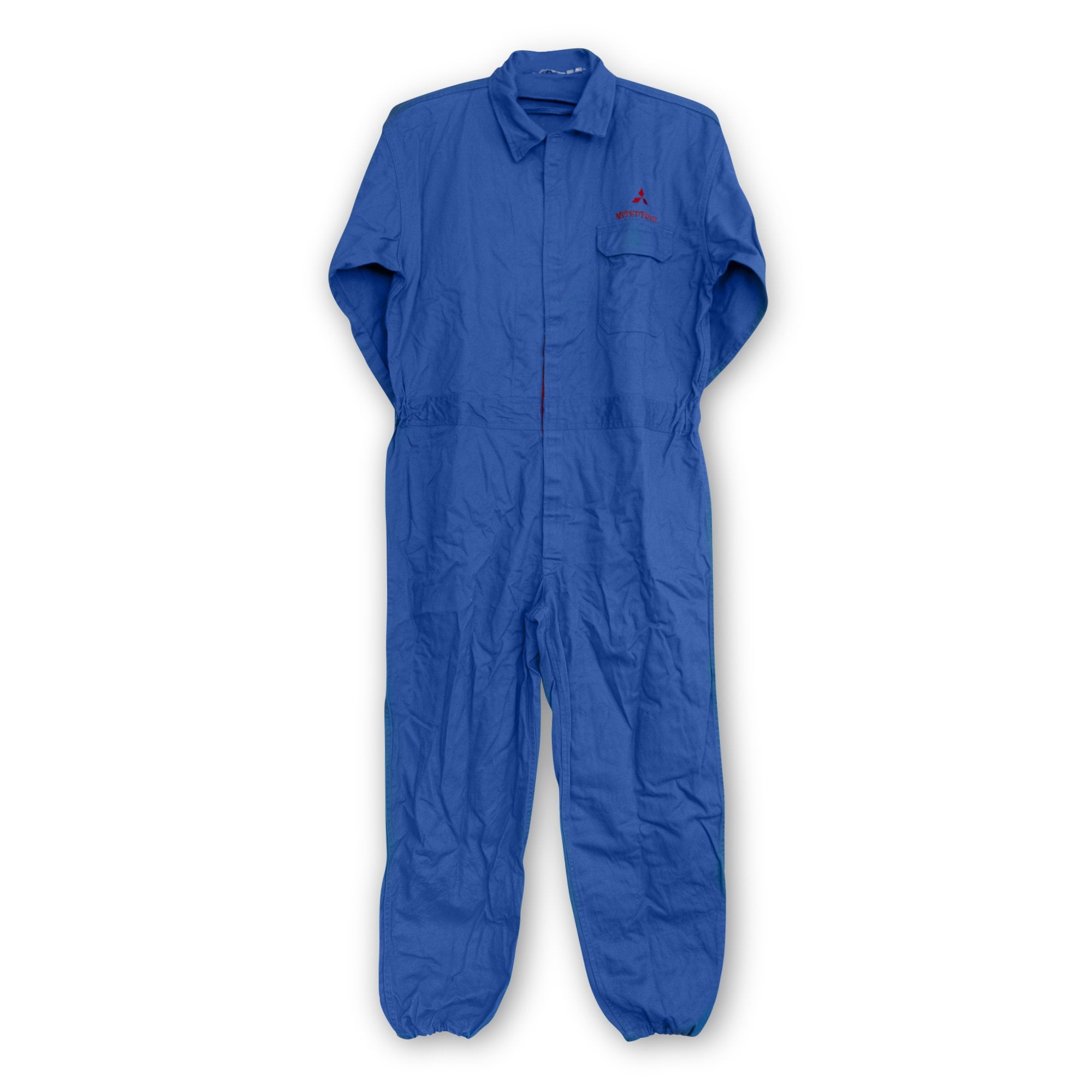 New Retro JDM Japan Showa Murakami Mitsubishi Motors Coveralls Tsunagi Blue - Sugoi JDM