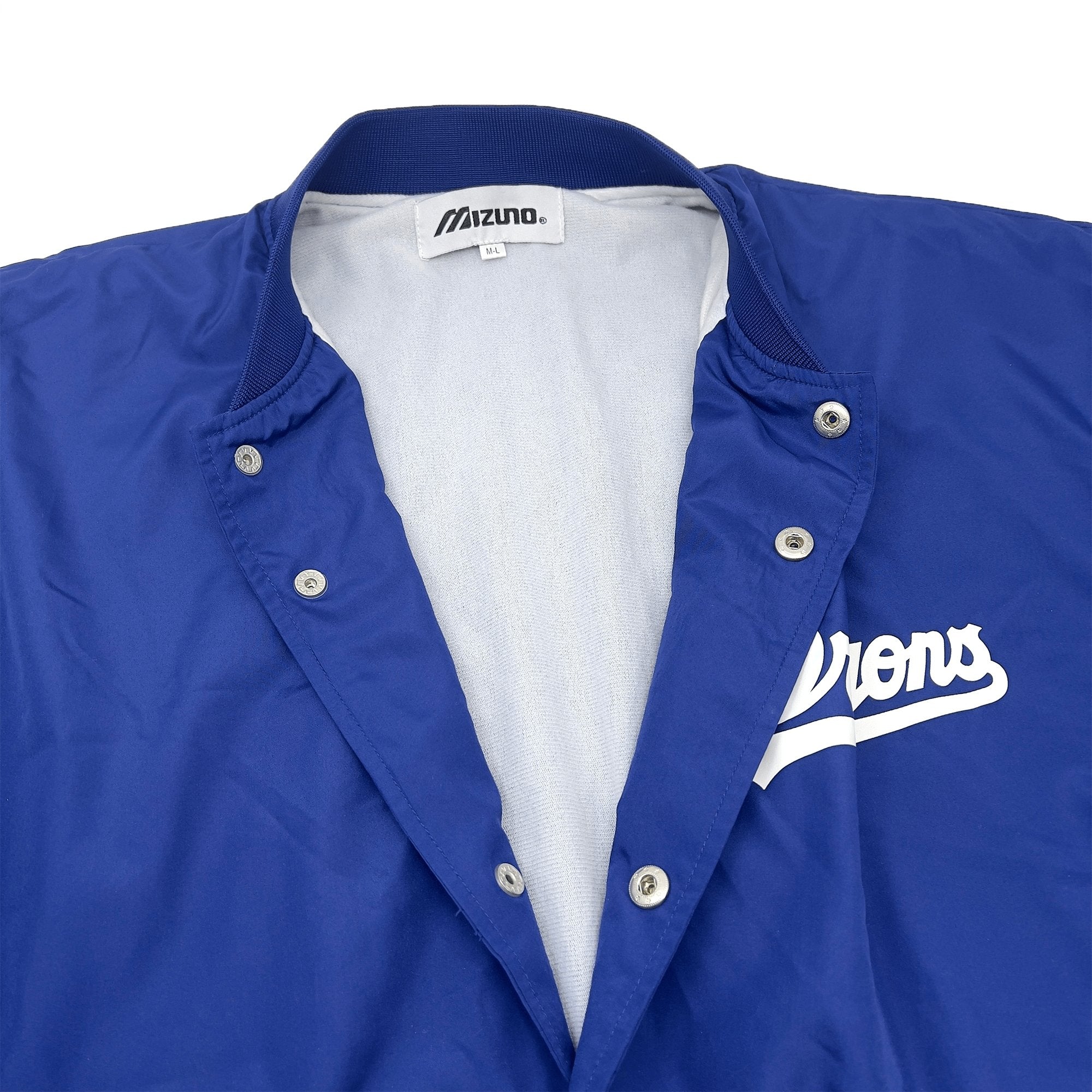 New Retro Mizuno Japan NPB Chunichi Dragons Team Jacket Blue - Sugoi JDM