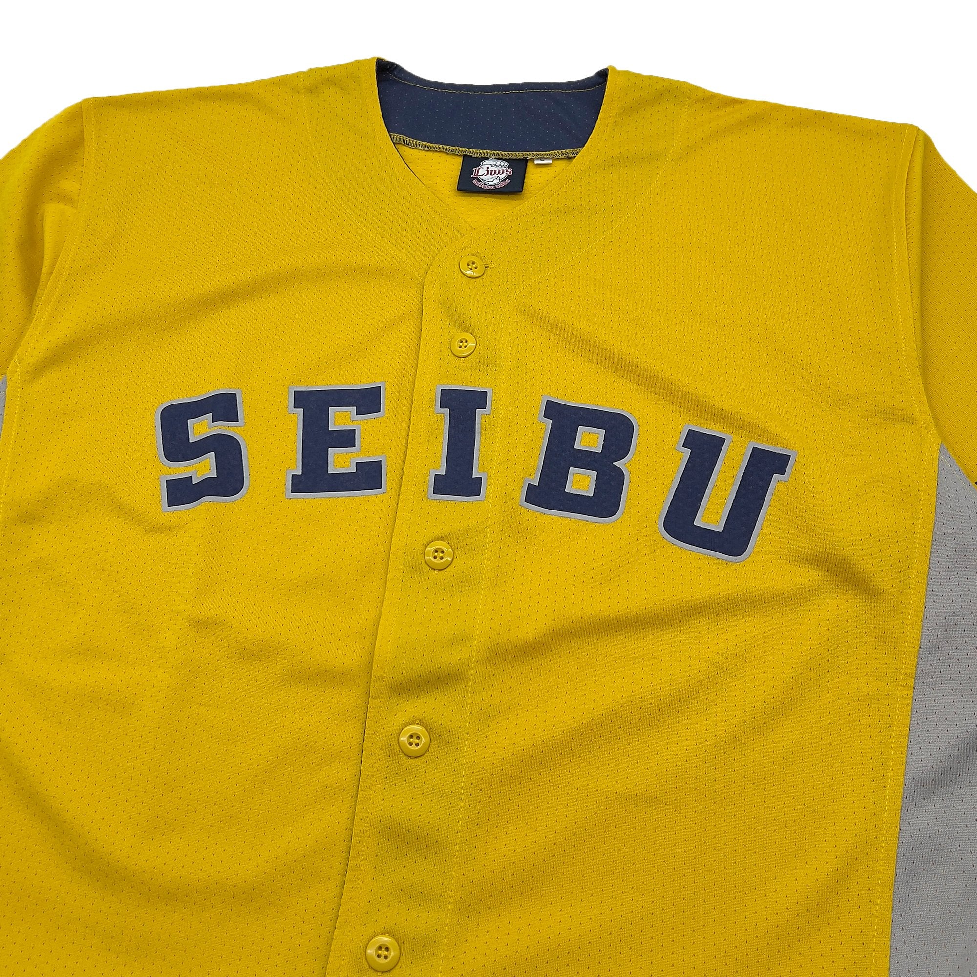 New Retro Saitama Seibu Lions Fan Club NPB Japan Baseball Jersey Yellow - Sugoi JDM