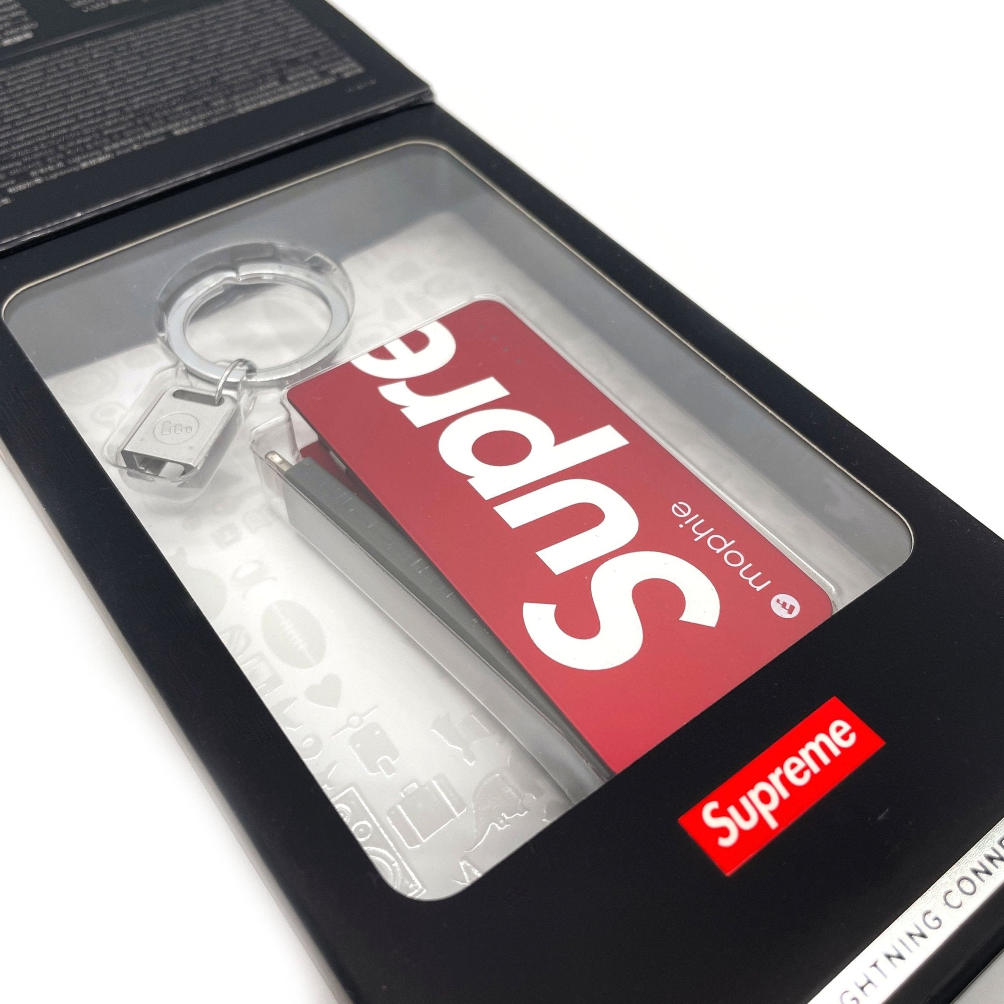 New Supreme Mophie Power Reserve Keychain Red S/S15 iPhone Lightning Connector - Sugoi JDM