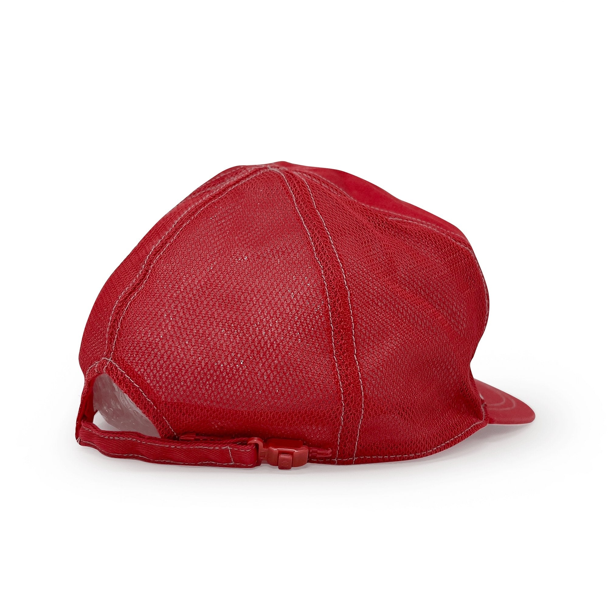 New Vintage Japanese JDM Nissan Red Stage Mechanic Uniform Mesh Hat Cap Red - Sugoi JDM