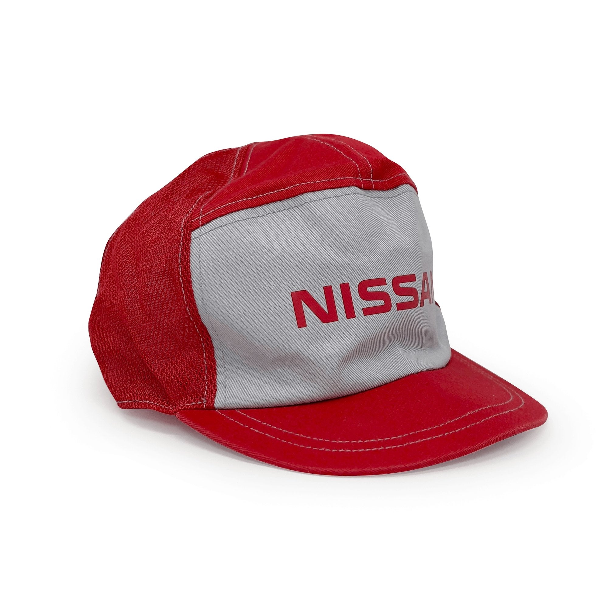New Vintage Japanese JDM Nissan Red Stage Mechanic Uniform Mesh Hat Cap Red - Sugoi JDM