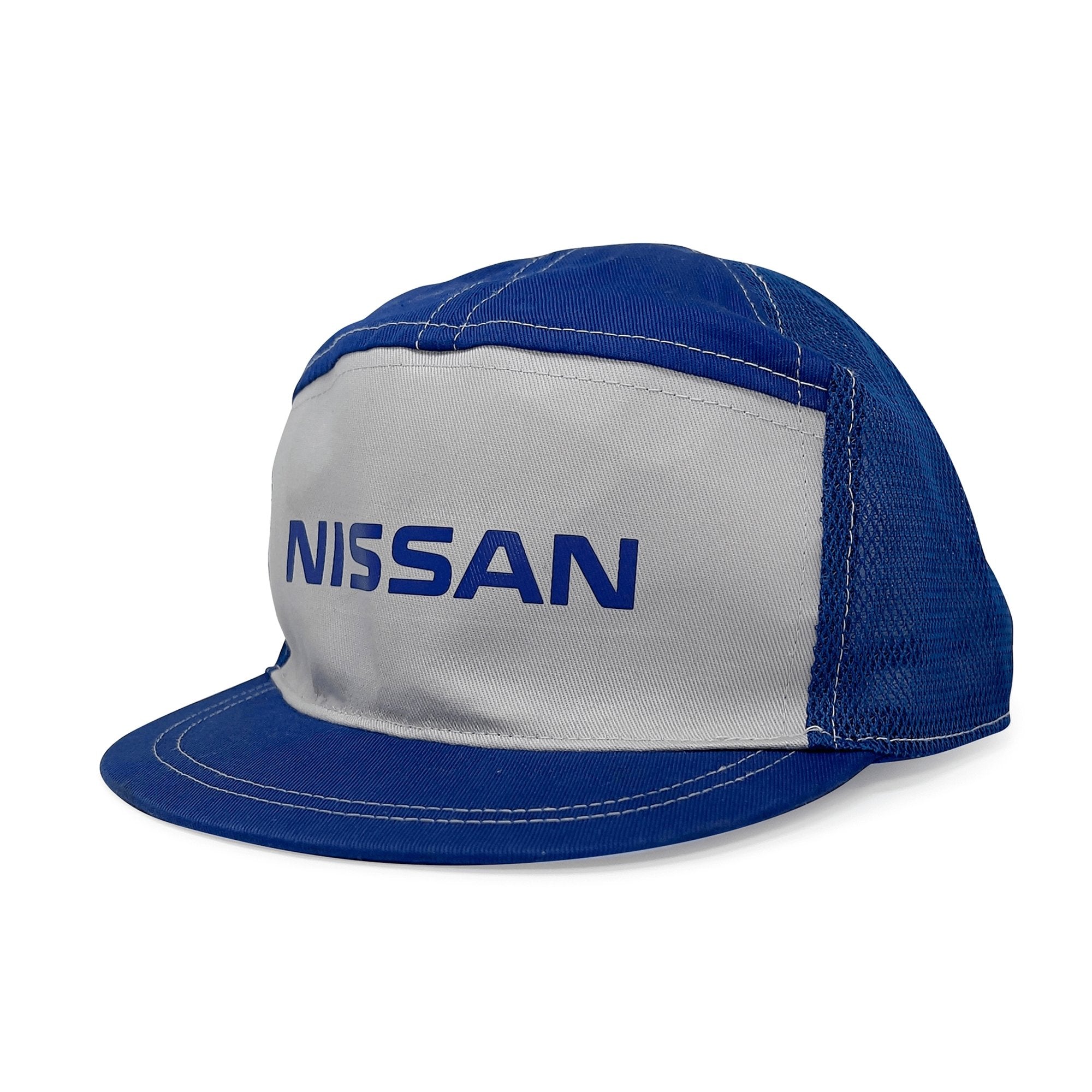 New Vintage Japanese JDM Nissan Stage Mechanic Uniform Mesh Hat Cap Blue - Sugoi JDM