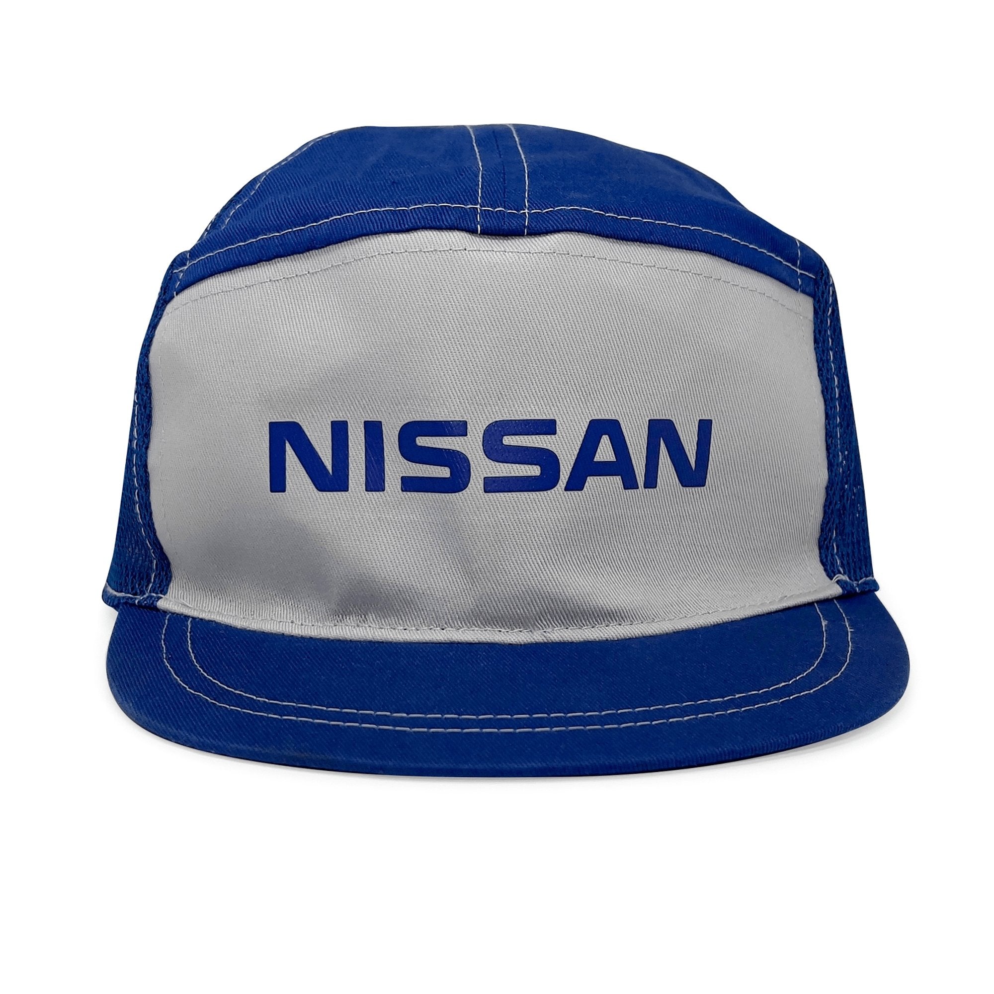 New Vintage Japanese JDM Nissan Stage Mechanic Uniform Mesh Hat Cap Blue - Sugoi JDM